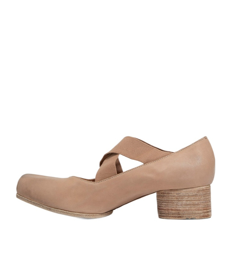 Uma Wang 40mm Square Toe Ballet Flats In Nude