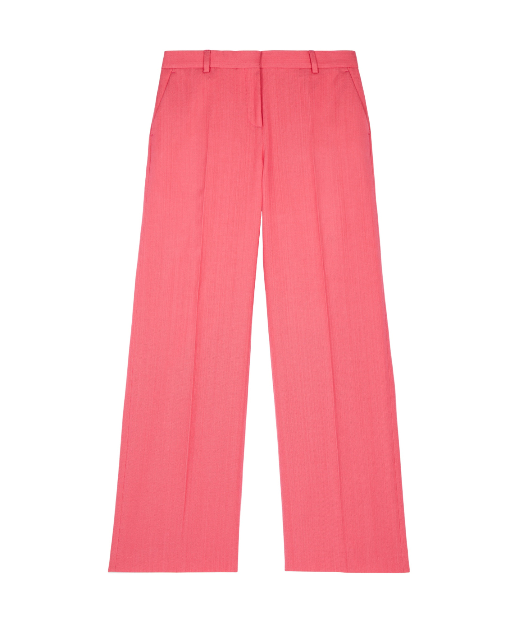 Shop The Kooples Belt-loop Suit Pants In Vintage Pink