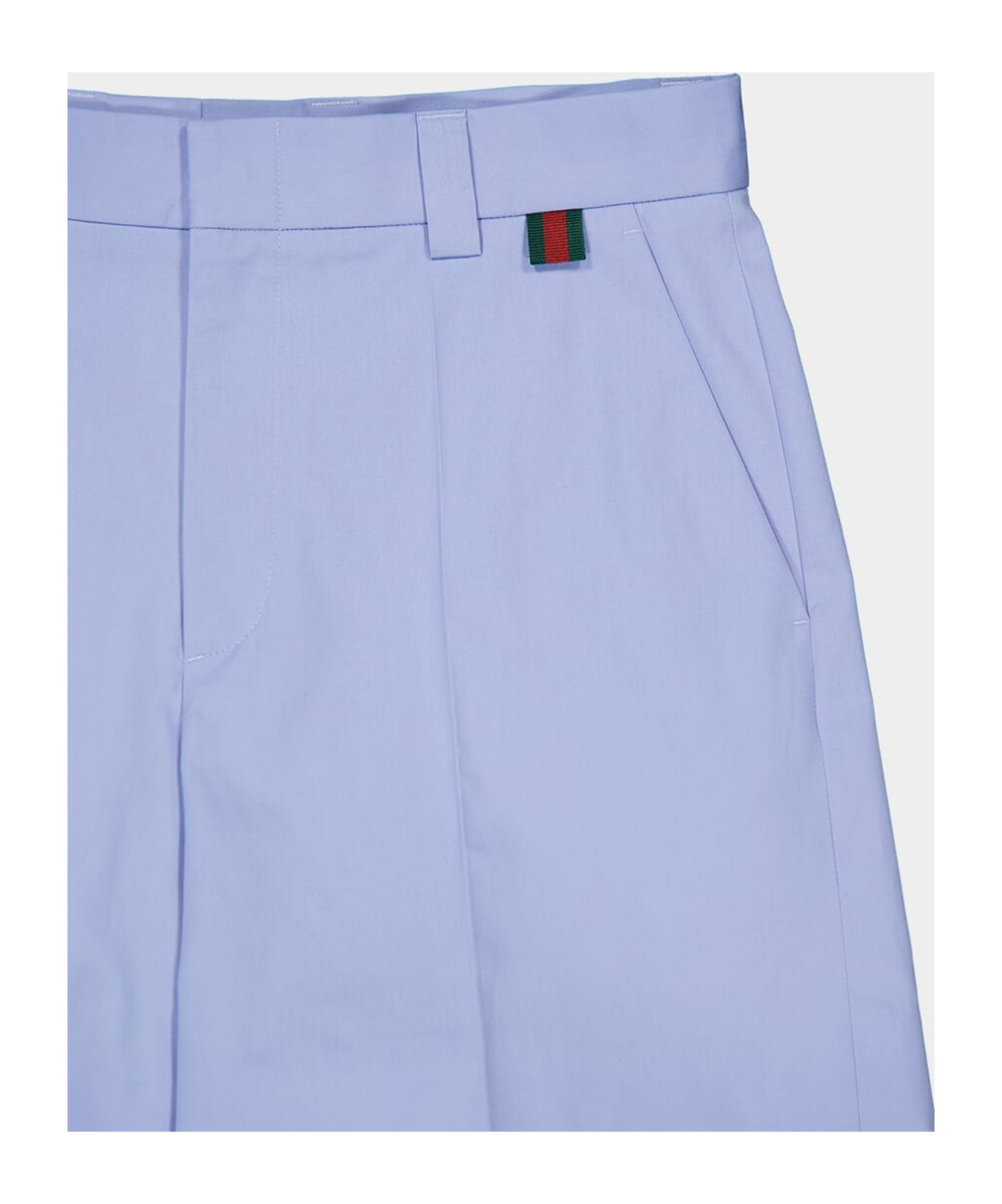 Gucci Web-loop Tailored Shorts In Blue