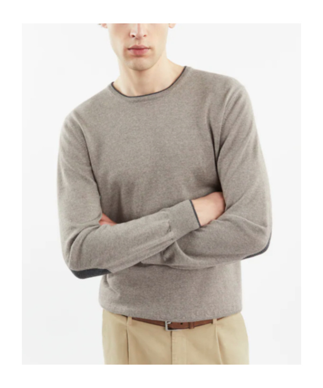 Fay Long-sleeved Sweater In Nude