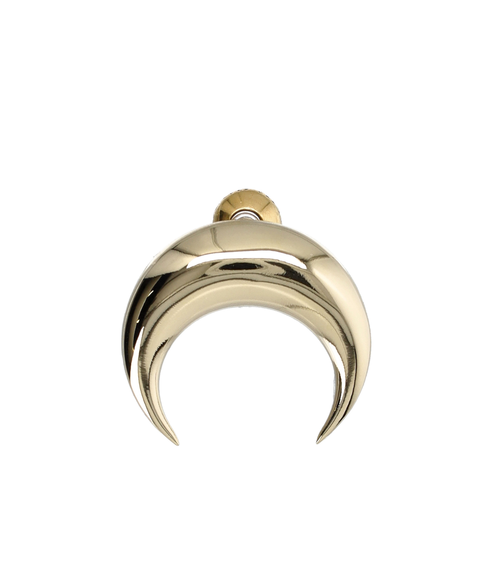 Shop Marine Serre Moon Stud Large Earring In Yellow