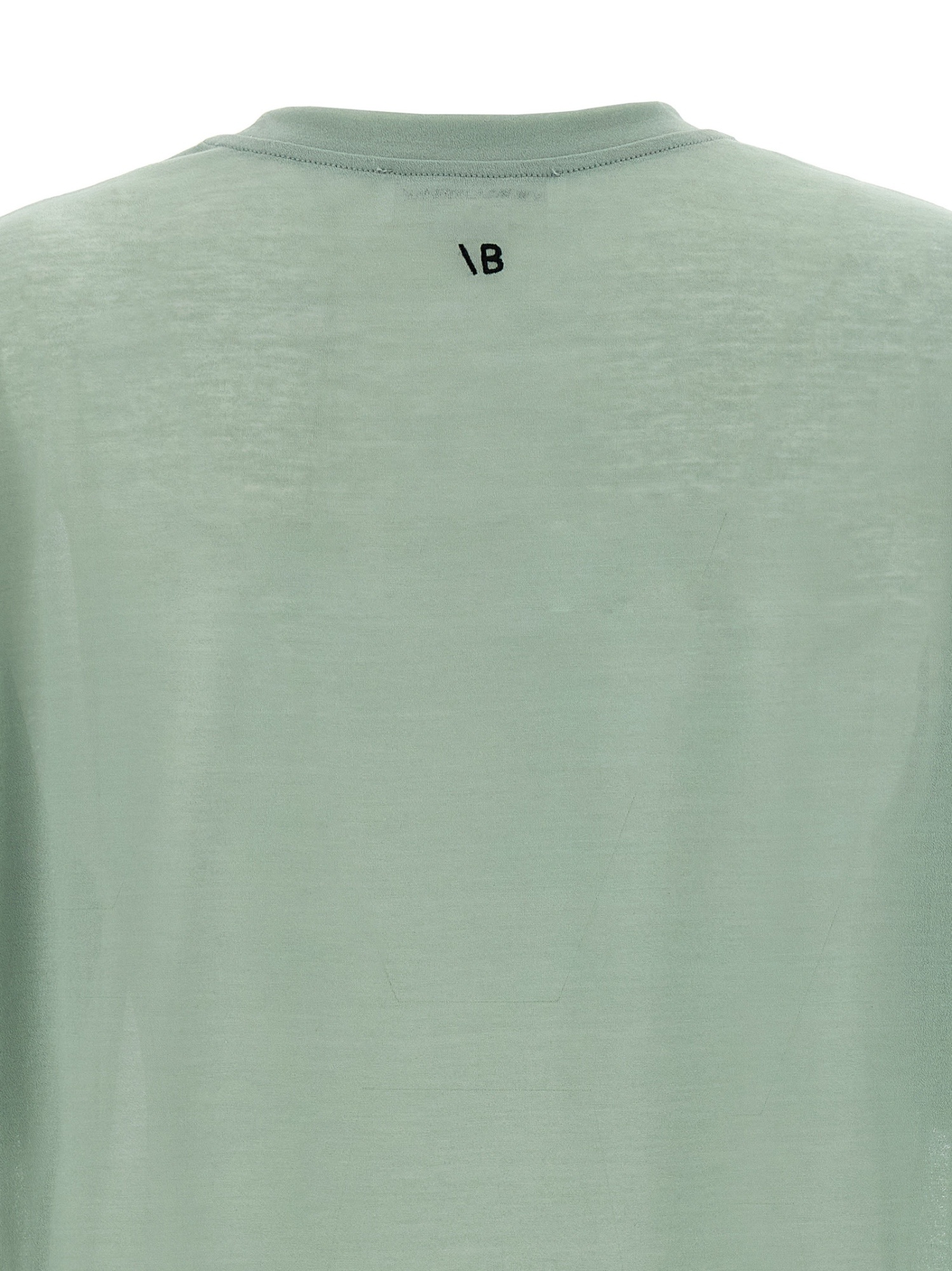Victoria Beckham Logo Embroidered Crewneck T-shirt In Green