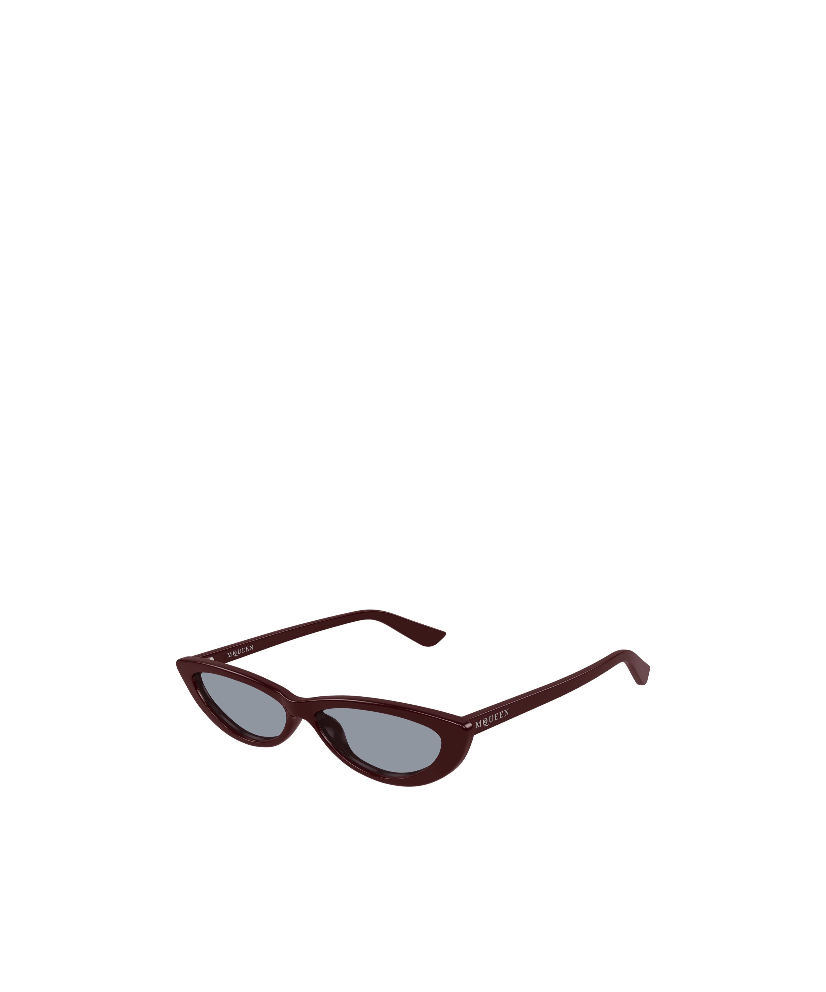 Alexander Mcqueen Geometric Sunglasses In Burgundy