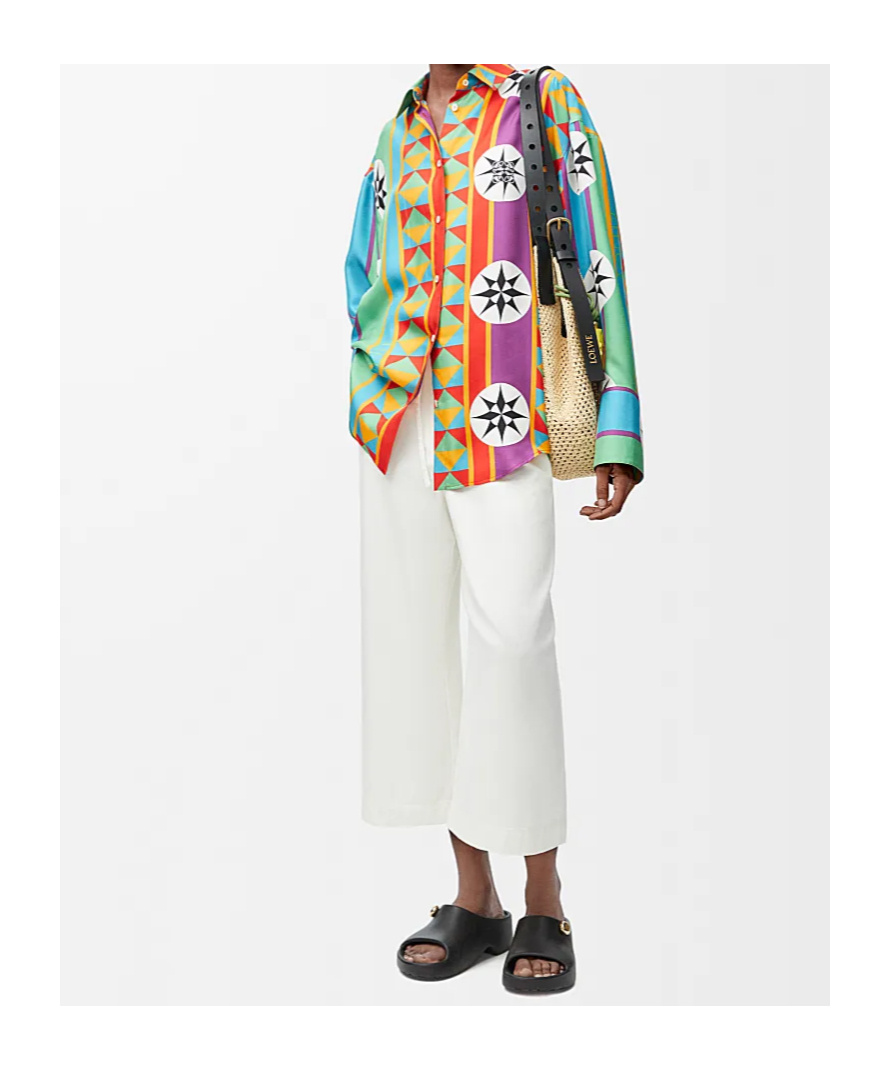 Loewe Elastic Waist Casual Pants In White
