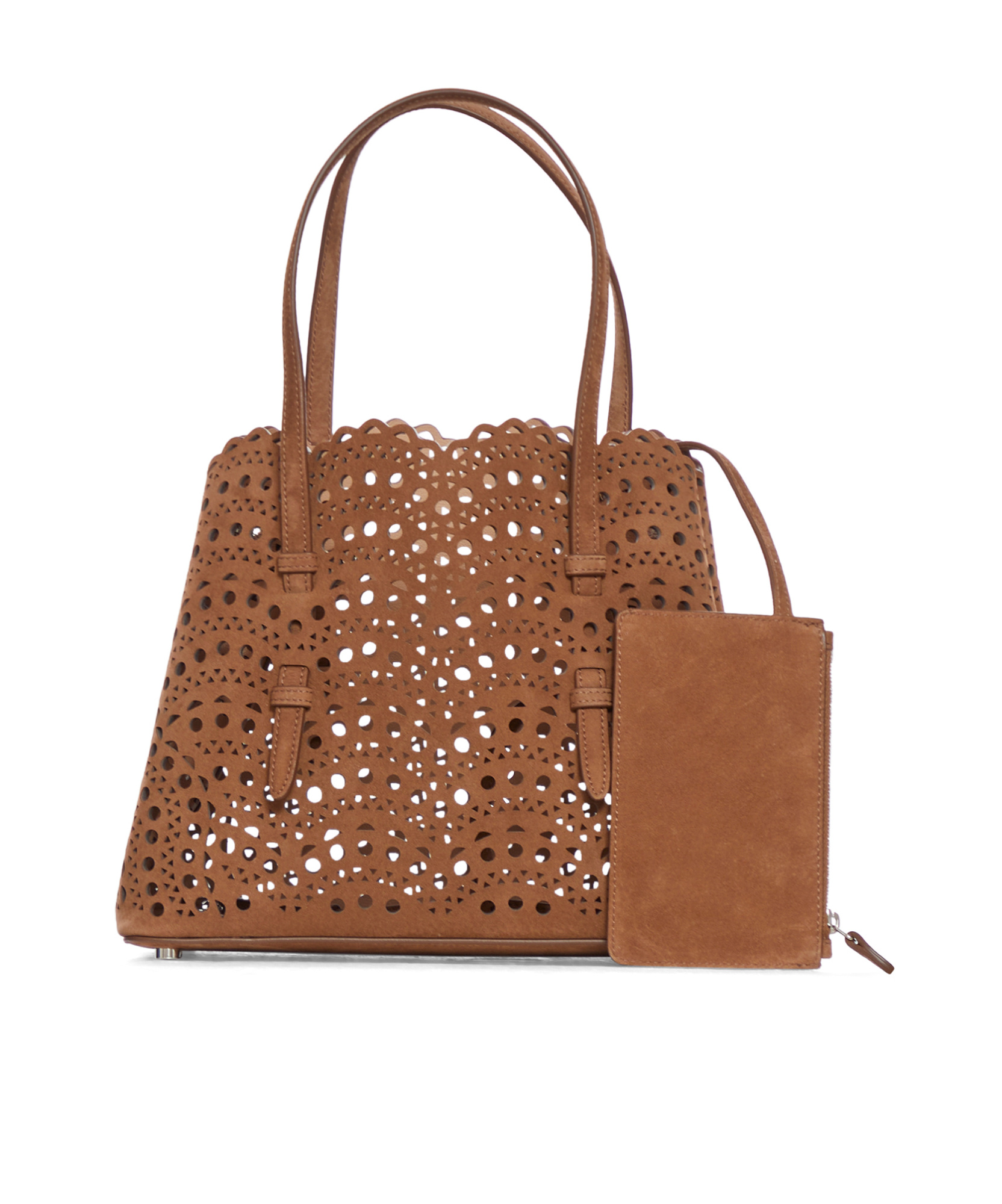 Alaïa Mina 25 Bag In Luxury Suede In Brown