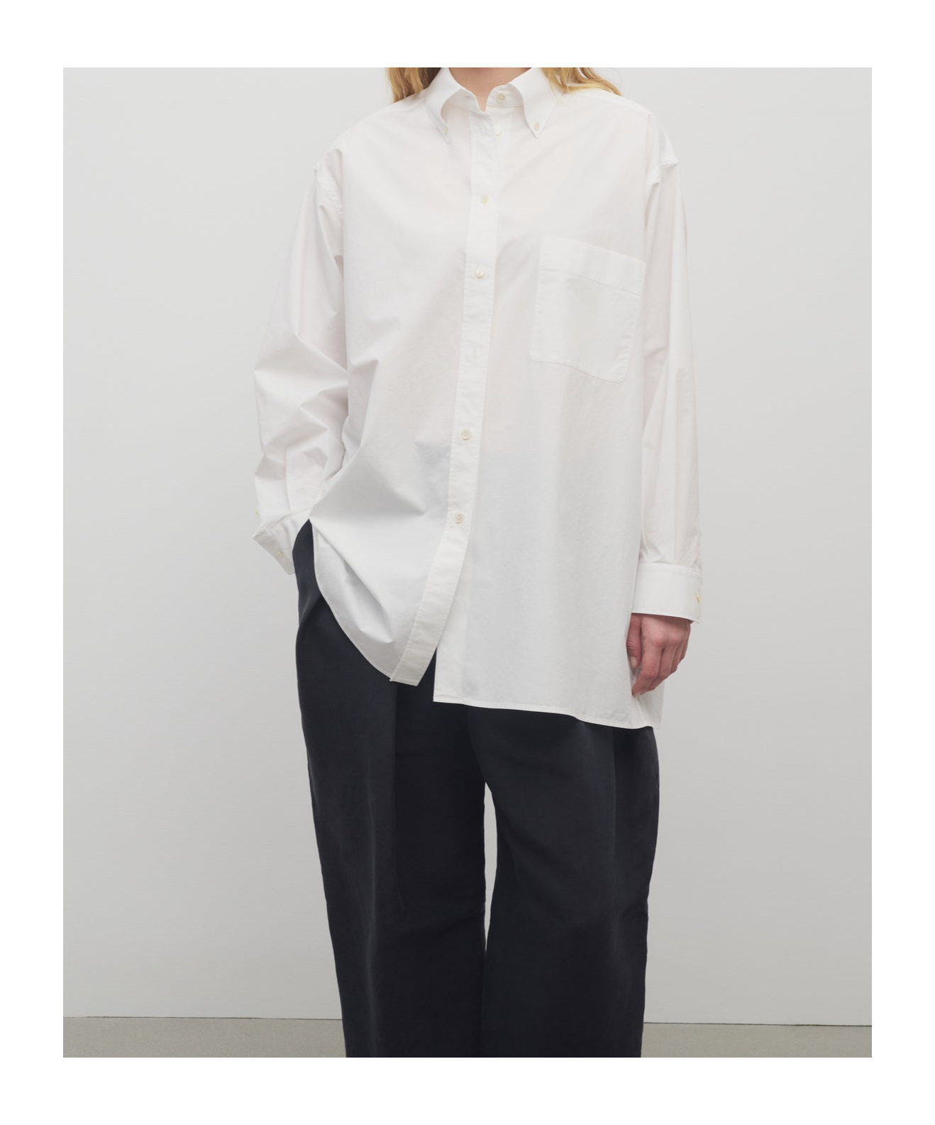 The Row Oversized Button-up Shirt In White