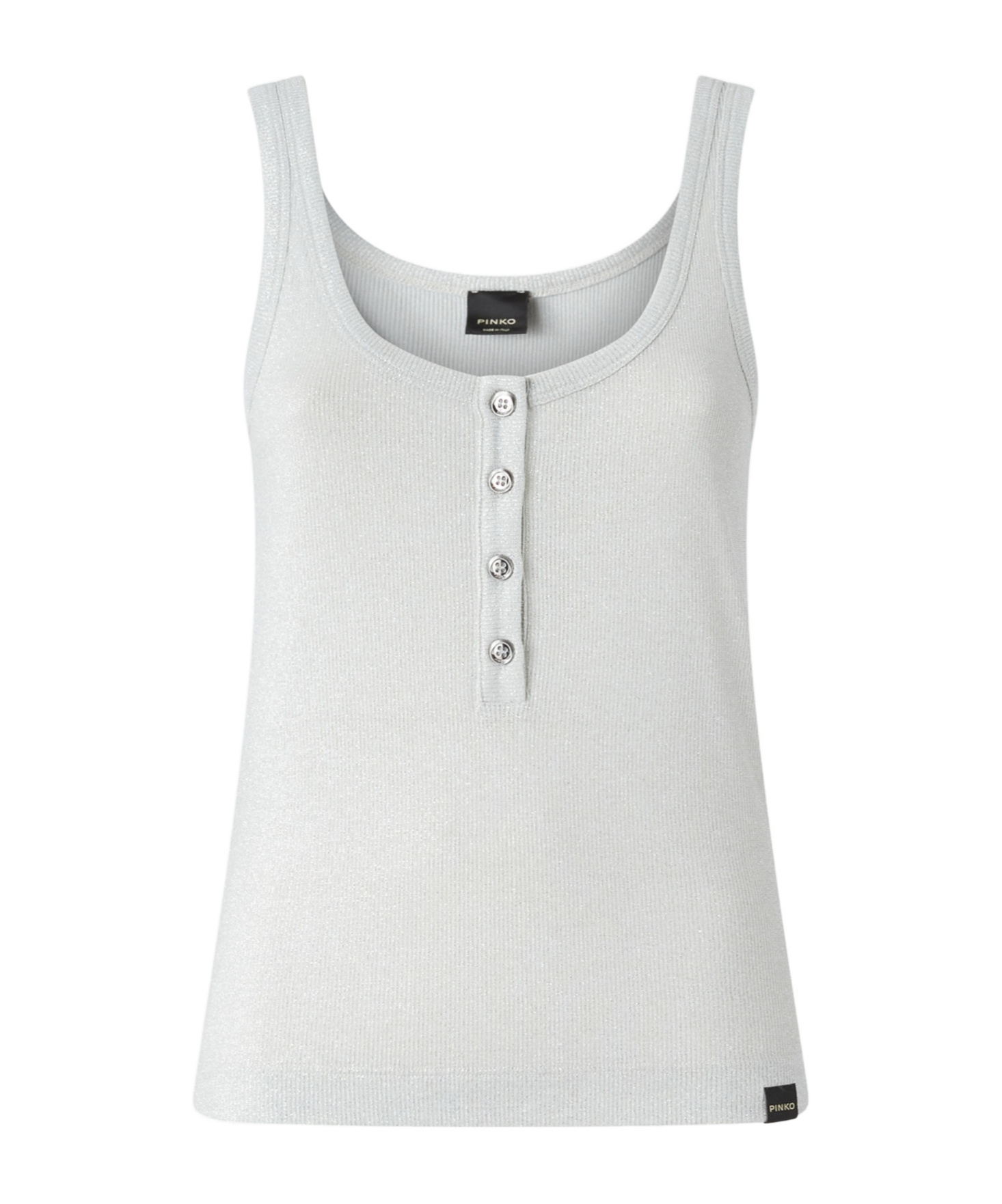 Shop Pinko Metallic Tank Top In White