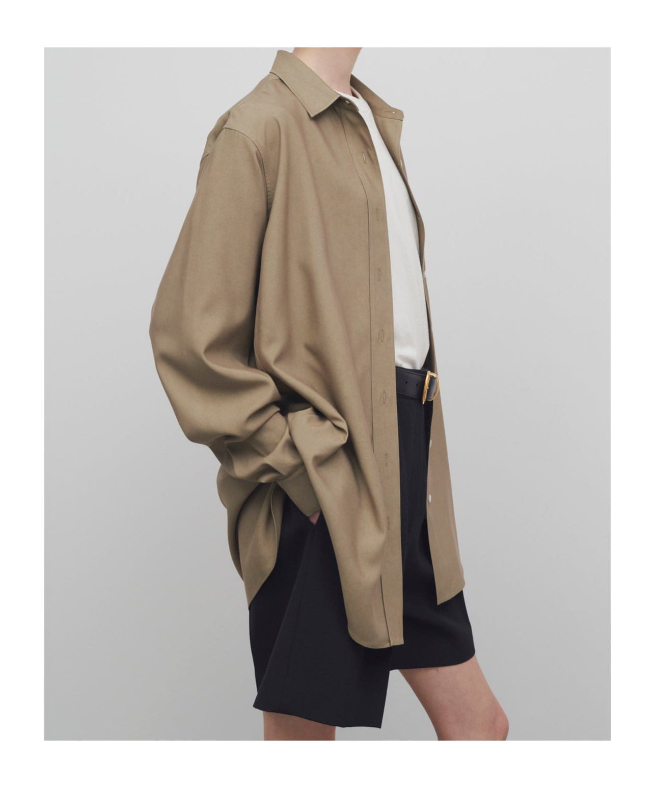 The Row Silk Shirt In Gray