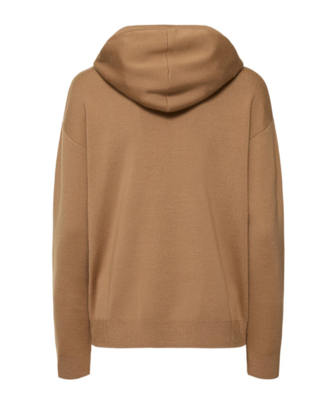 Max Mara Hooded Sweatshirt With Drawstring And Graphic Detail