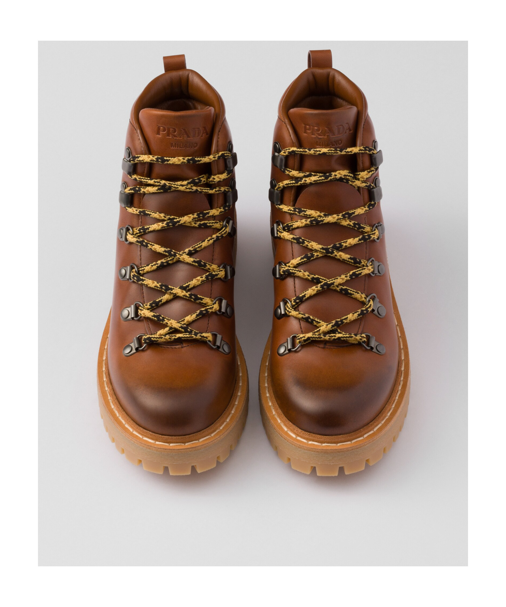 Prada St. Moritz Hiking Boot In Brown