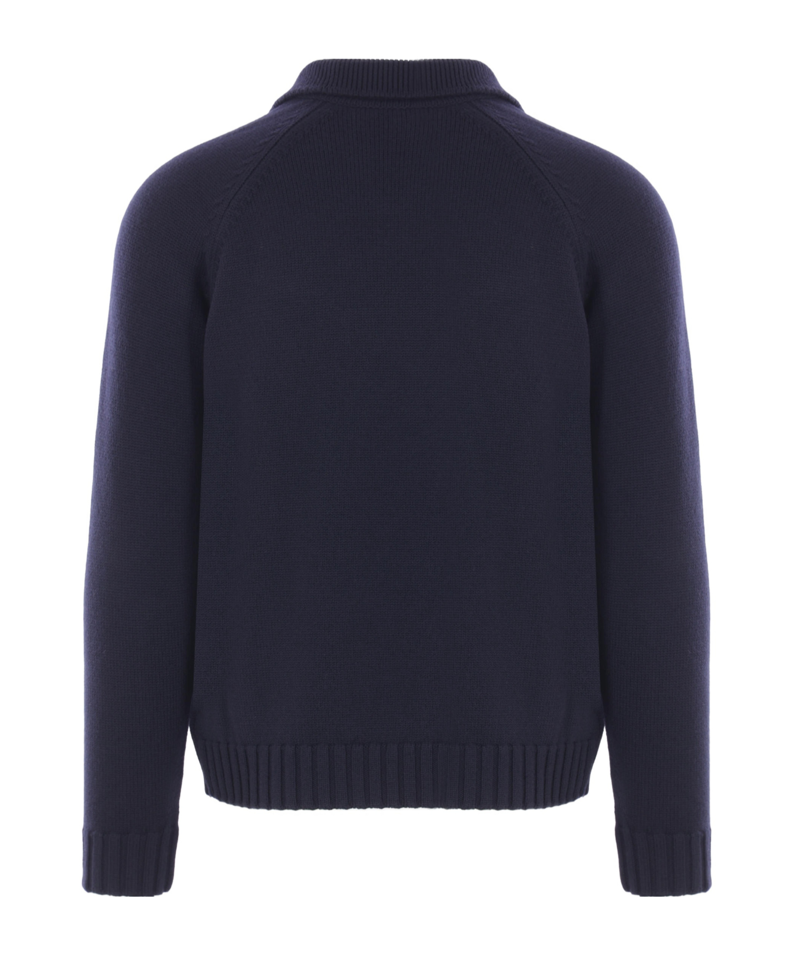 Zanone Navy V-neck Sweater With Raglan Sleeves In Blue