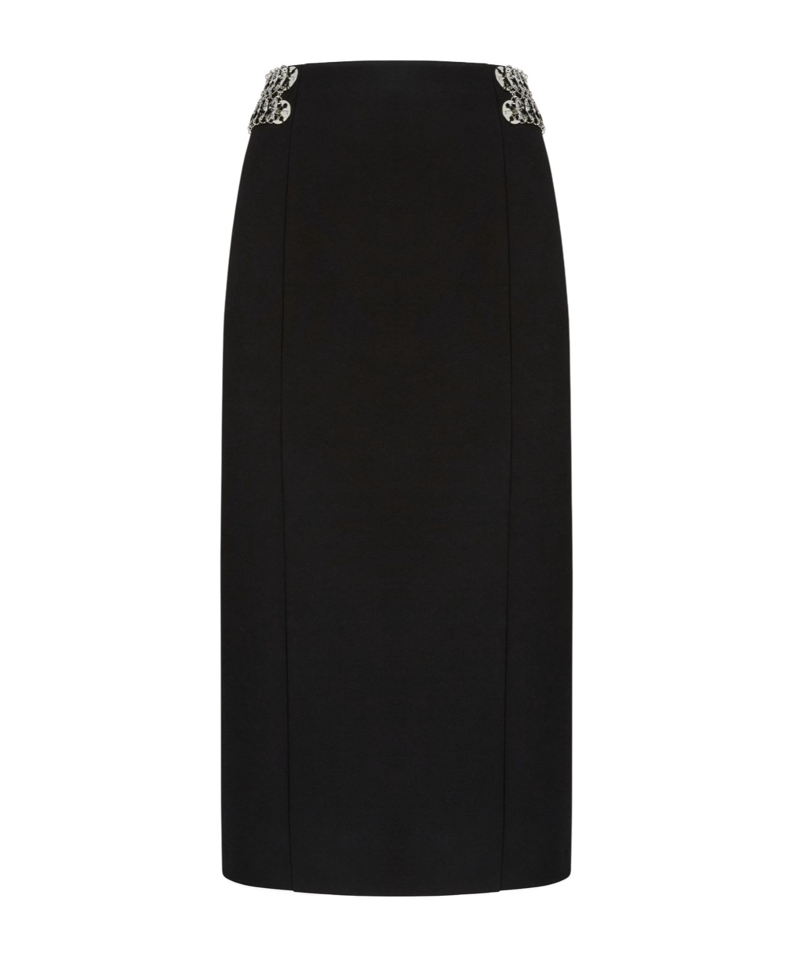 Pinko Chain-embellished Pencil Skirt In Black