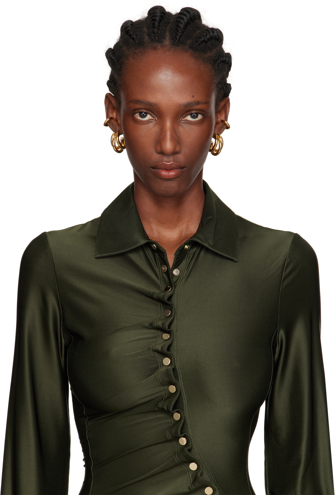 Rabanne Pin & Cuff Earrings Set In Gold