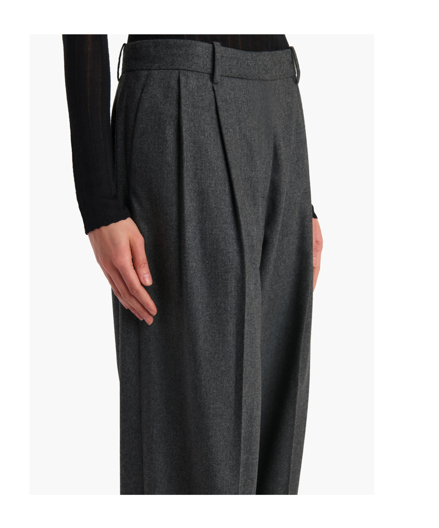 Khaite Belt Loop Casual Pants In Black