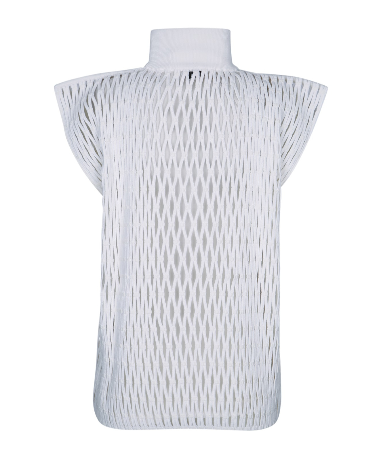 Shop Alaïa Knit Oversized Top In White