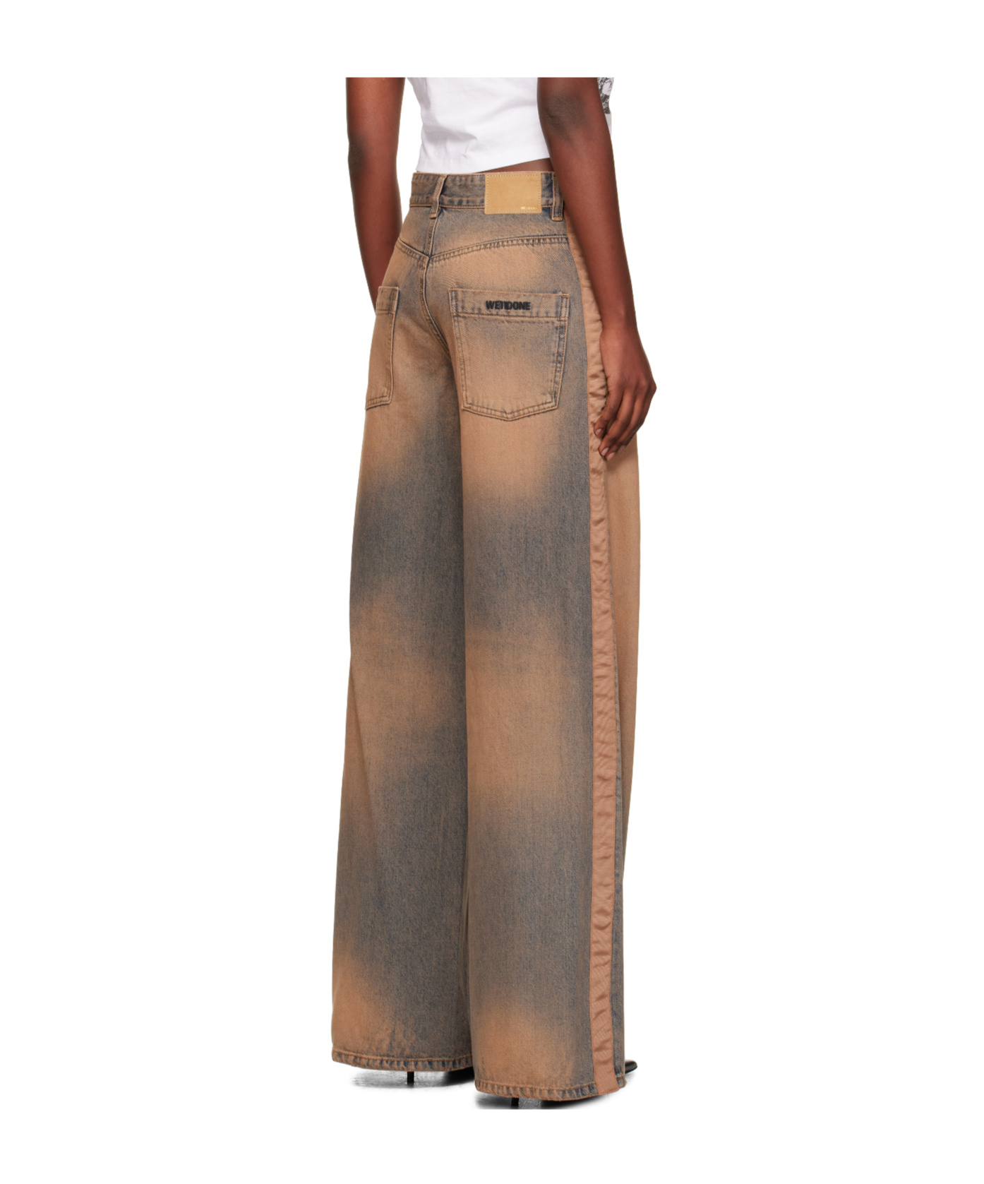 We11 Done Side-striped Denim Pants In Multi
