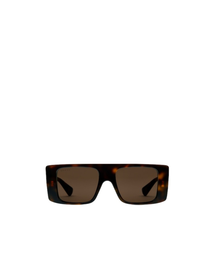 Gucci Rectangular Frame Sunglasses In Brown