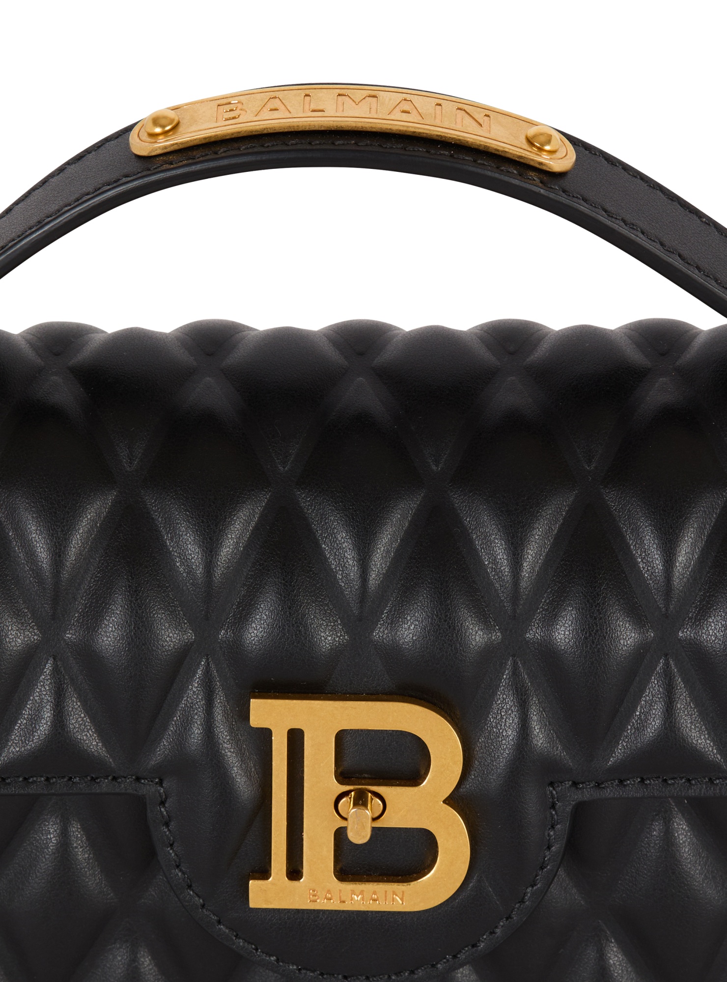 Shop Balmain B-buzz Dynasty Bag In Quilted Calfskin In Black