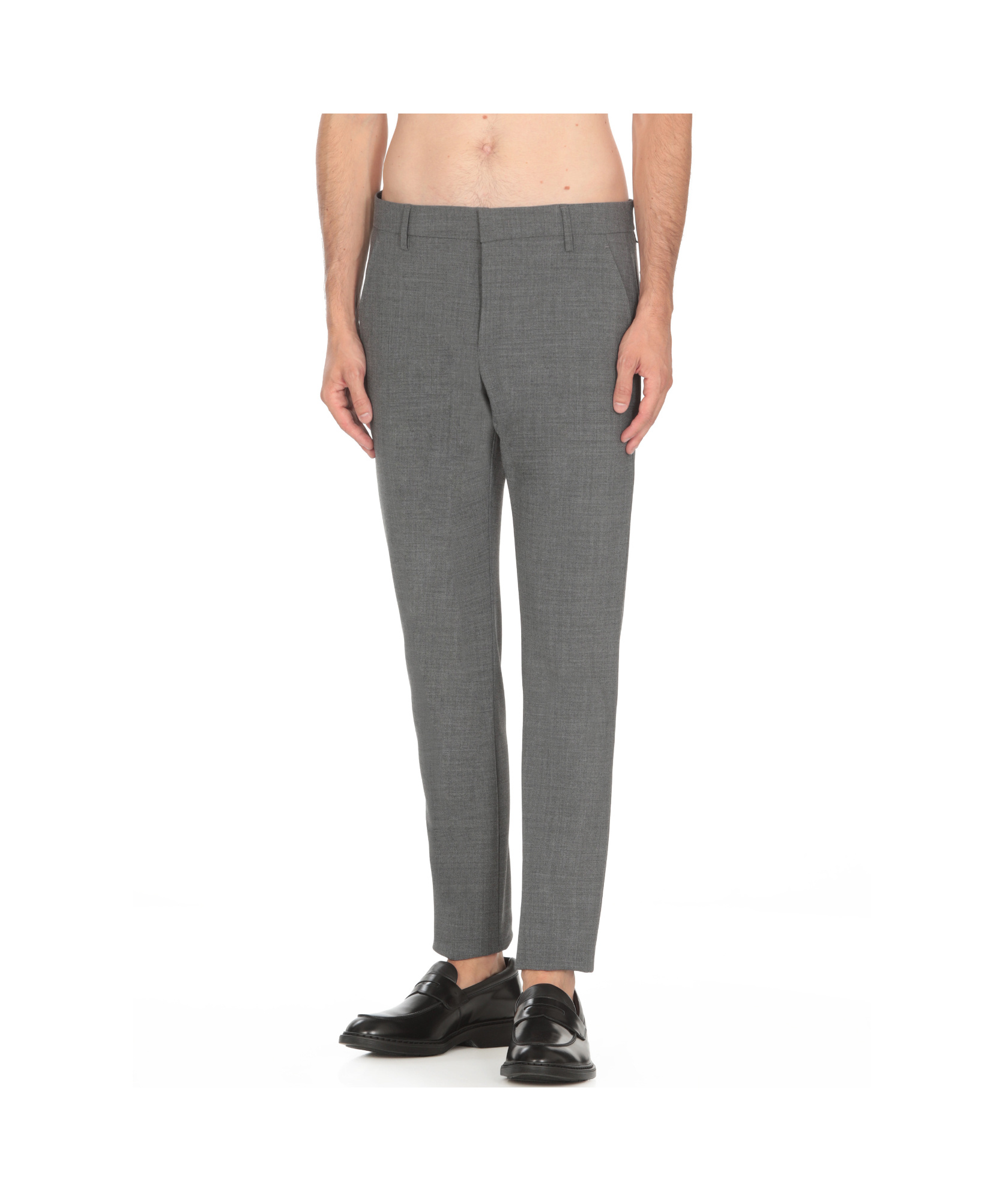 Dondup Belt-loop Casual Pants In Gray