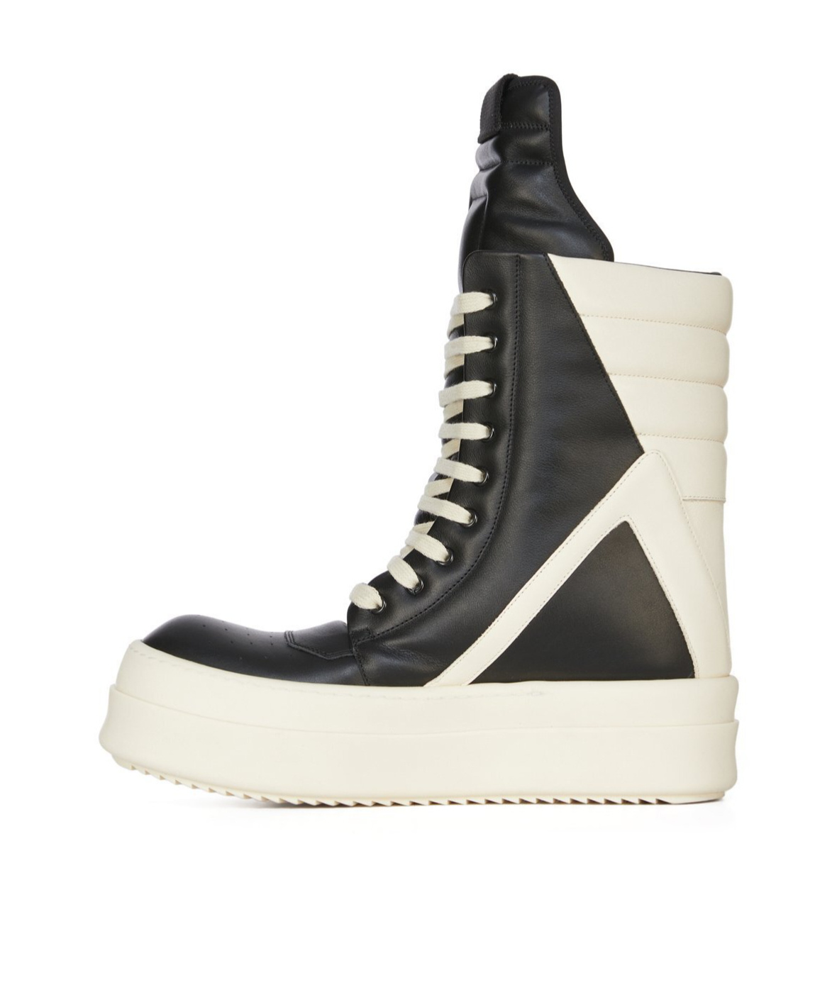 Rick Owens Mega Geobaskets High-top Sneakers In White