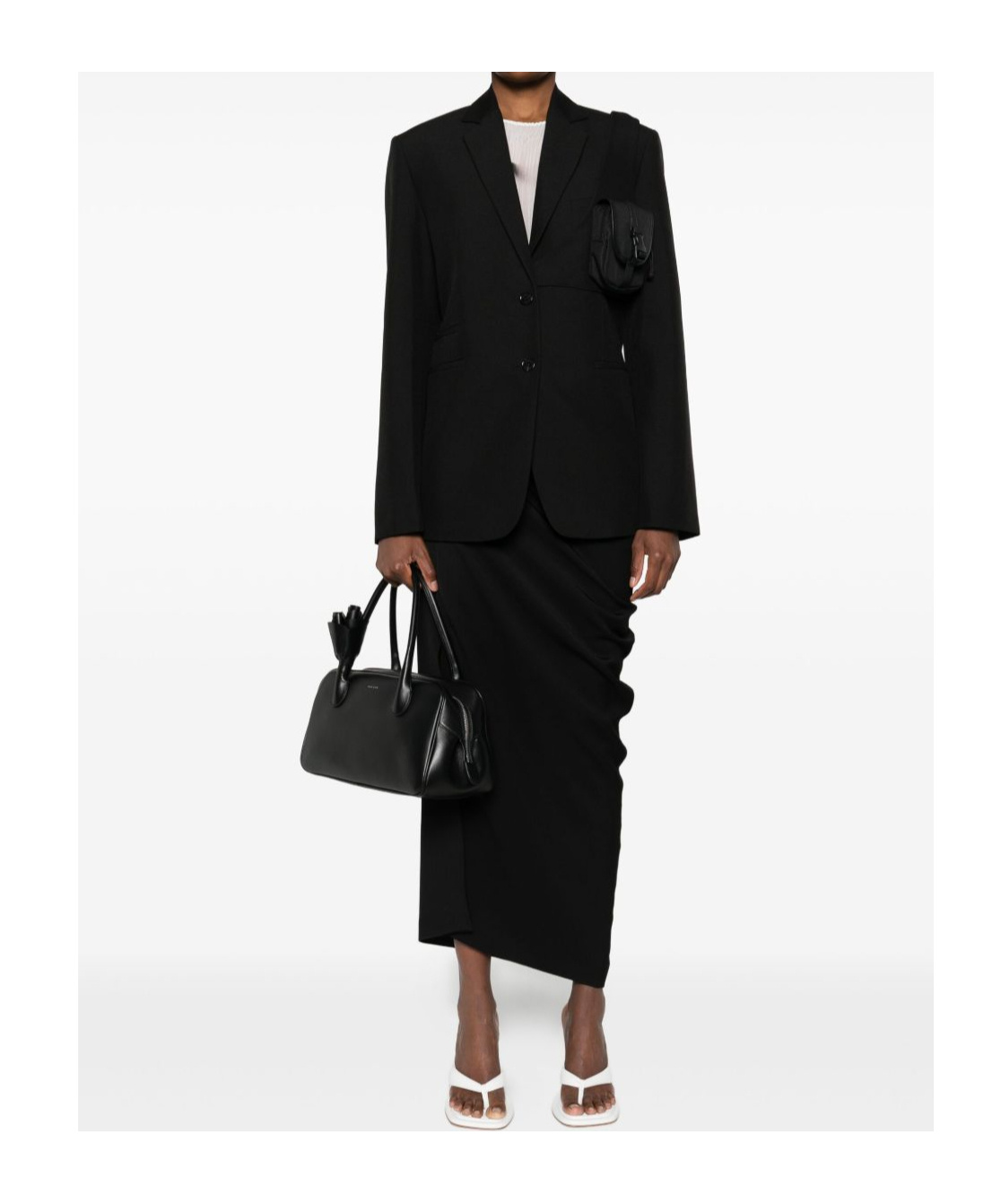 Coperni Button-down Long Sleeve Suit Jacket In Black