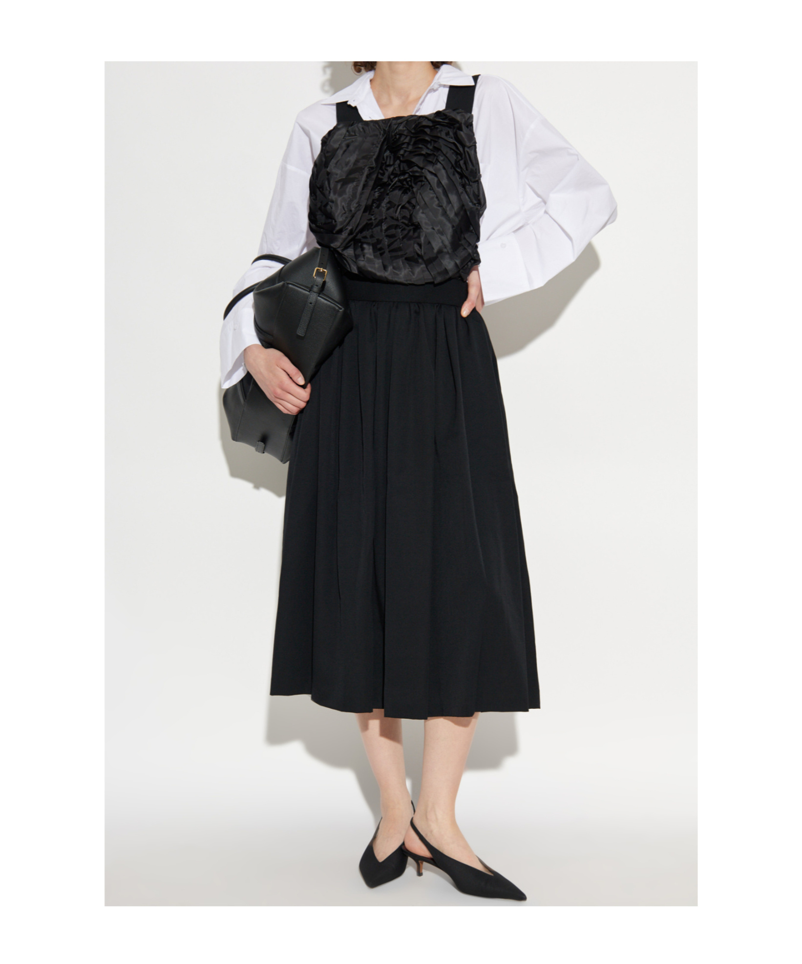 Comme Des Garçons Off-the-shoulder Dress In Black