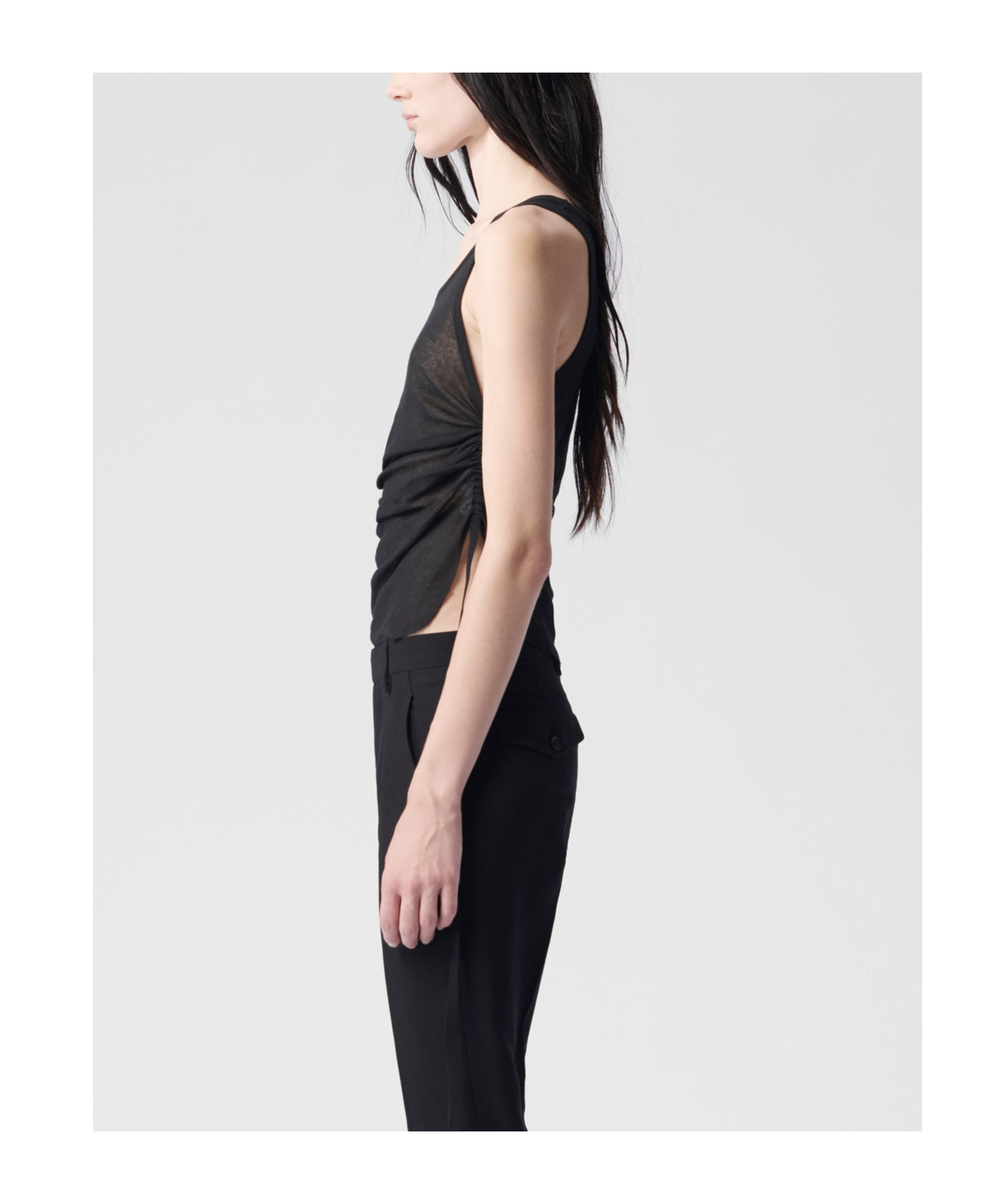 Ann Demeulemeester Pleated Short Vest In Black