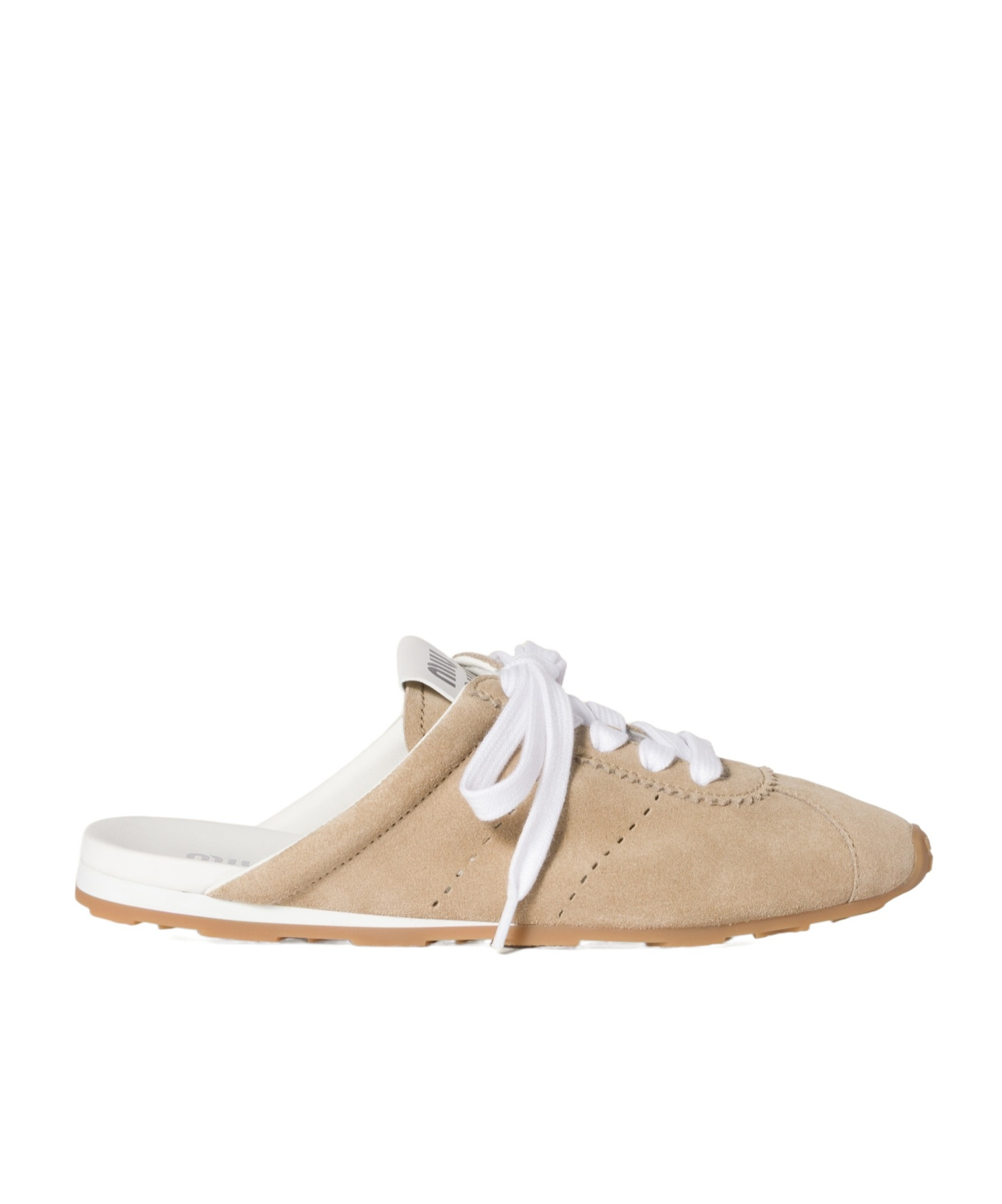 Shop Miu Miu Plume Suede Mules