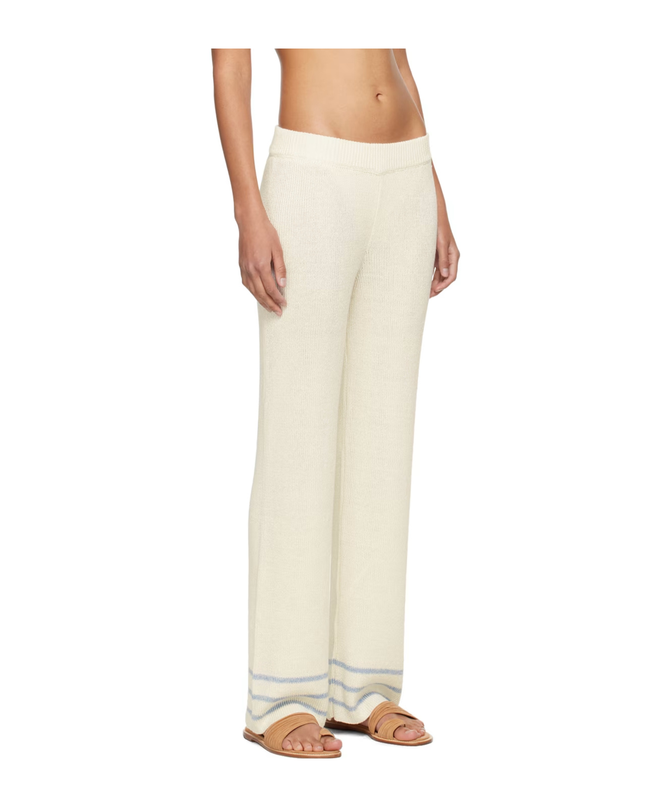 Bode Quincy Stripe Trousers In Neutral