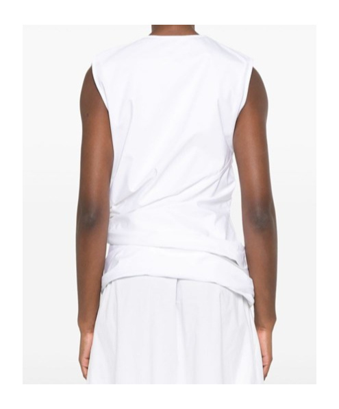 Jil Sander Draped Top In White