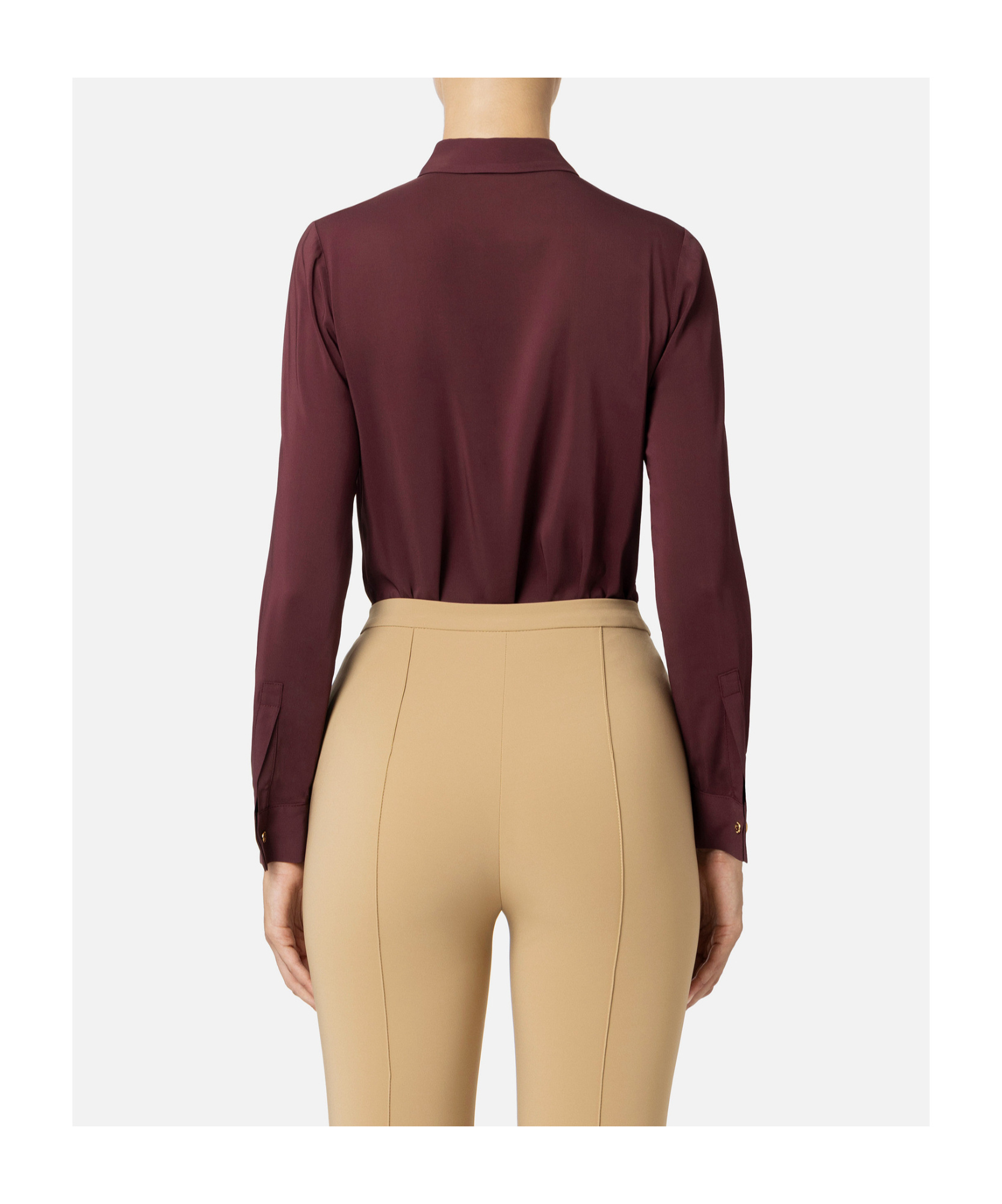 Elisabetta Franchi Pussy-bow Blouse In Red