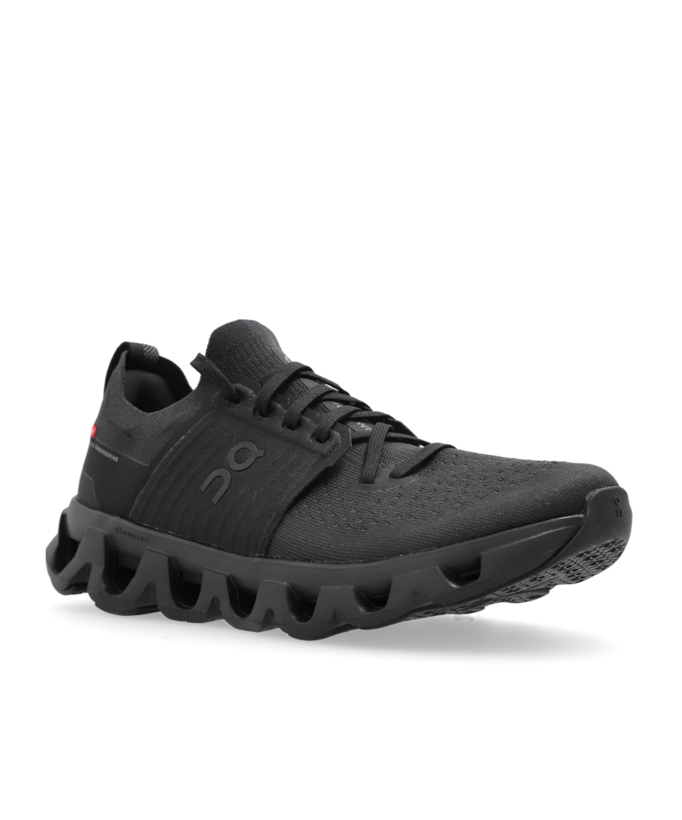 On Running Round Toe Low-top Sneakers In Black