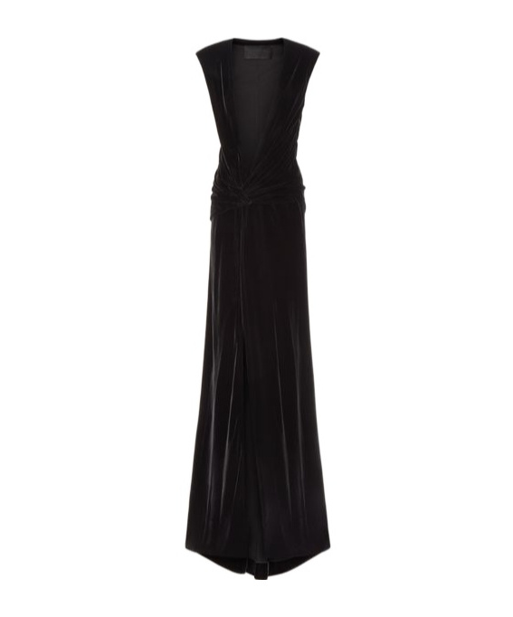 Valentino Sleeveless Velvet Dress In Black
