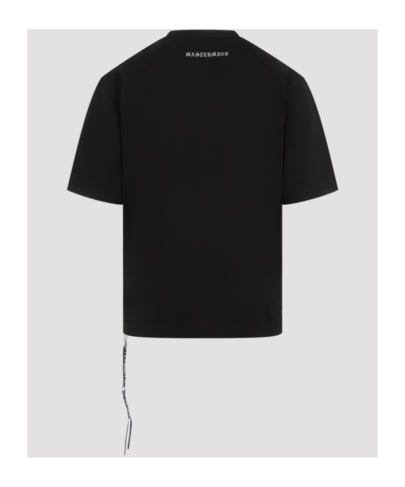 Mastermind Japan Wool T-shirt With Unique Skull Design And Adjustable Hem In Black