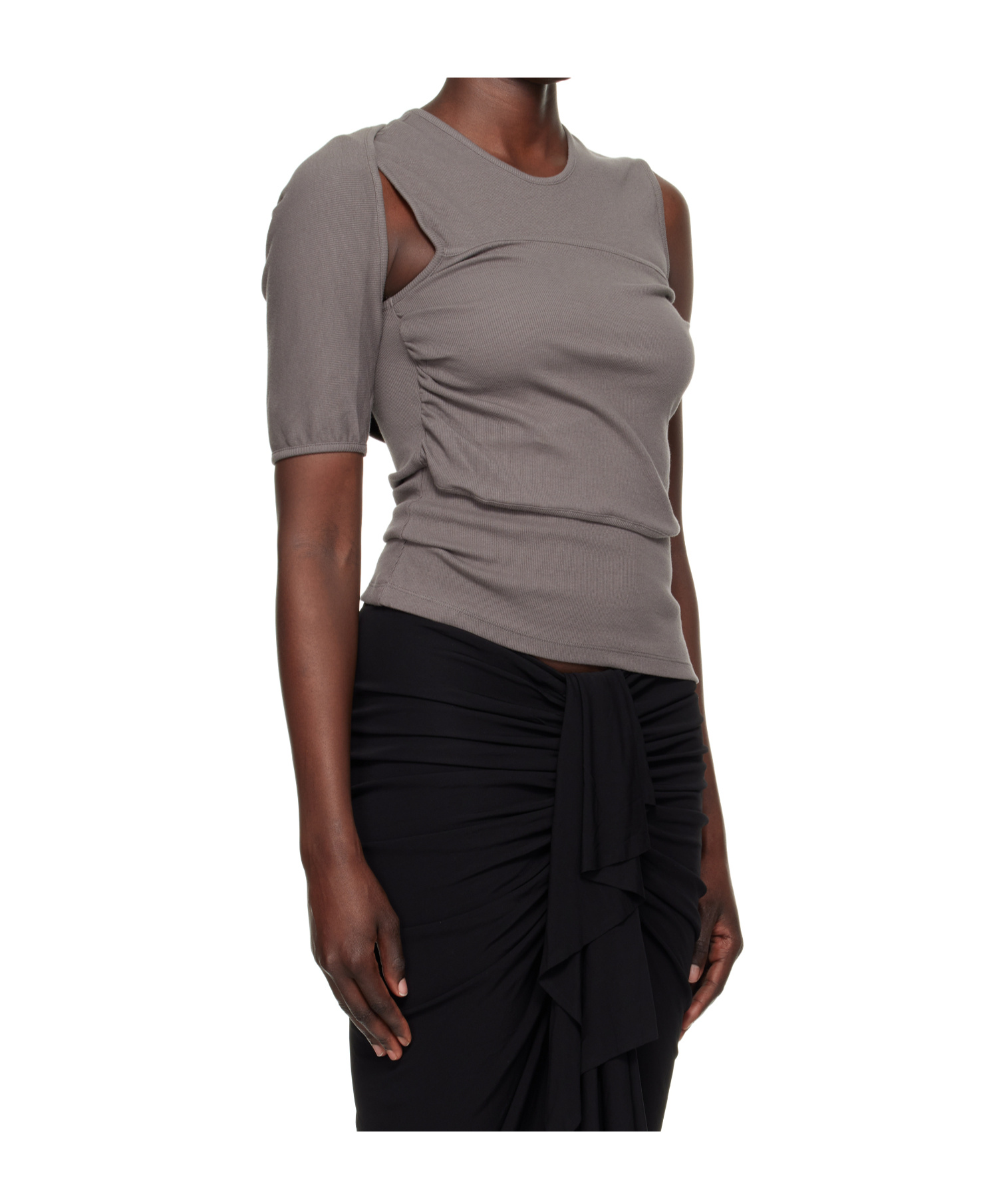 Christopher Esber Gray Contorsion Rib Tank Top In Gray