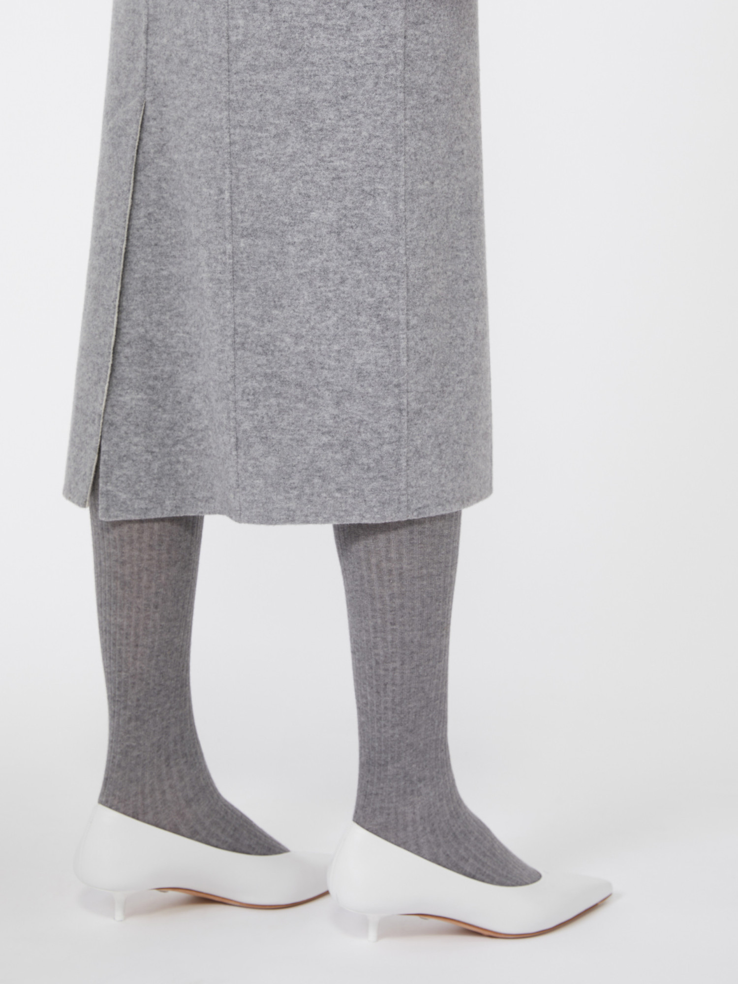 Max Mara Wool And Cashmere Bustier Dress In Gray