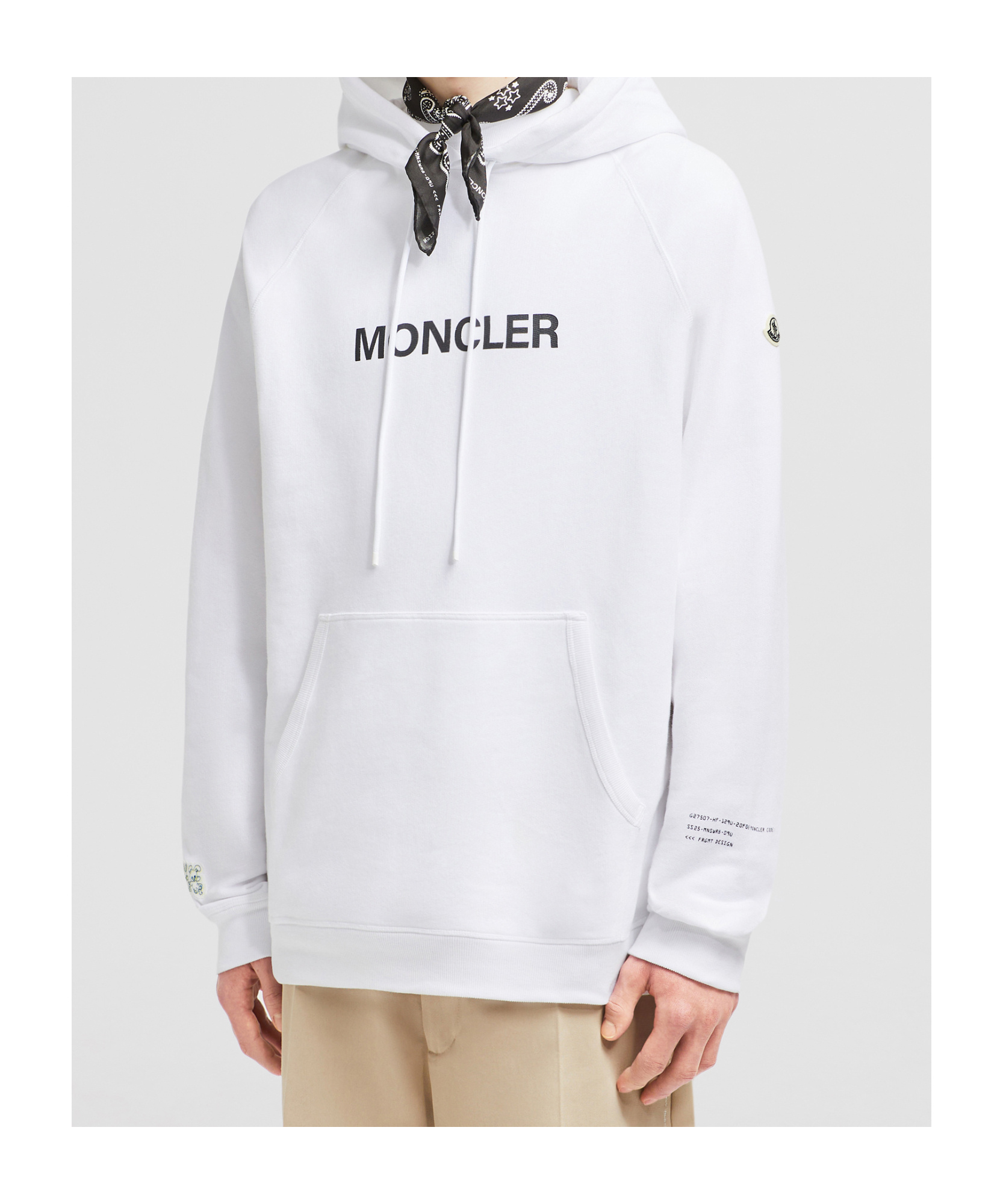 Shop Moncler X Frgmt Cartoon Logo Cotton Hoodie In White