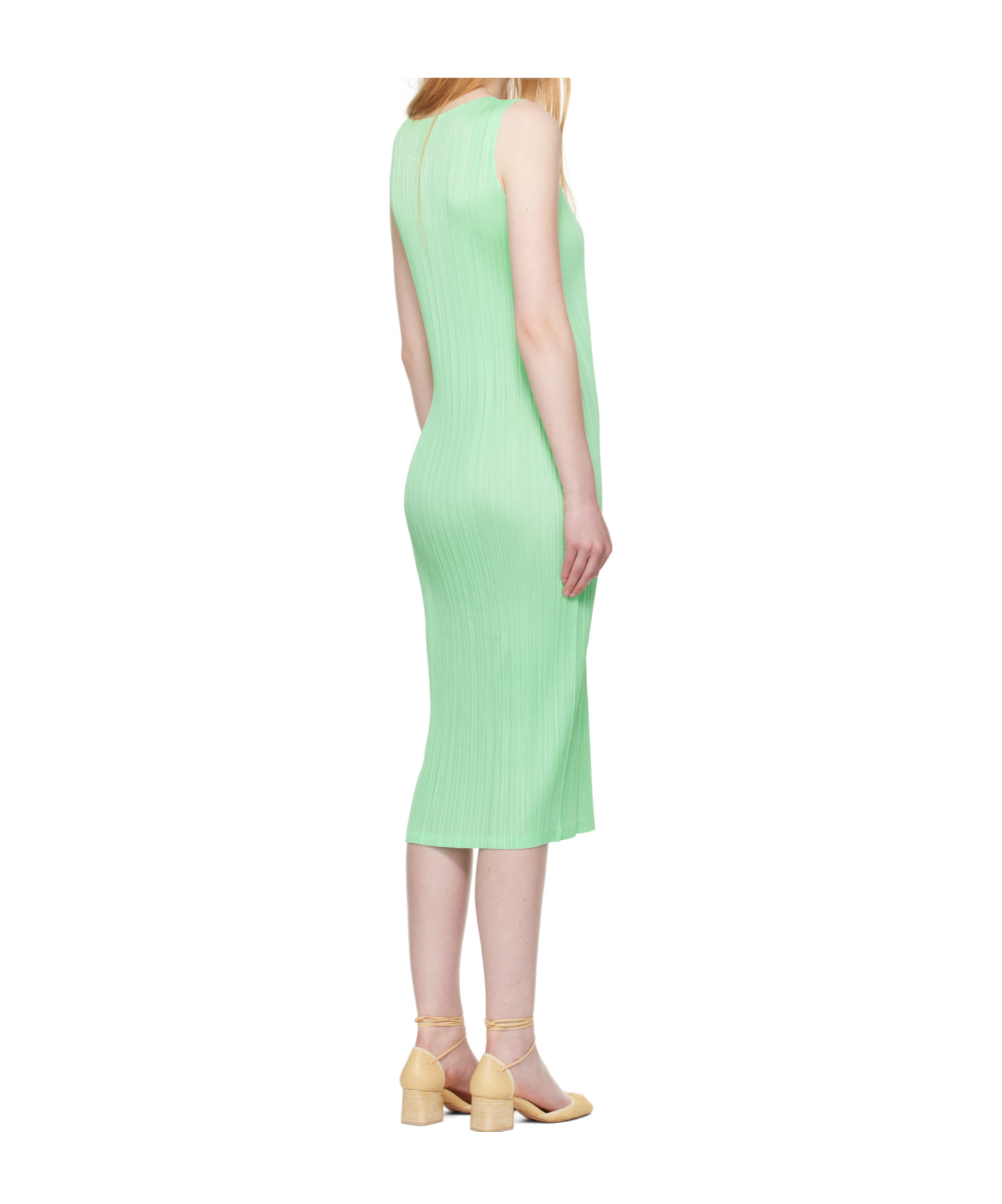 Issey Miyake Green Monthly Colors May Maxi Dress In Green