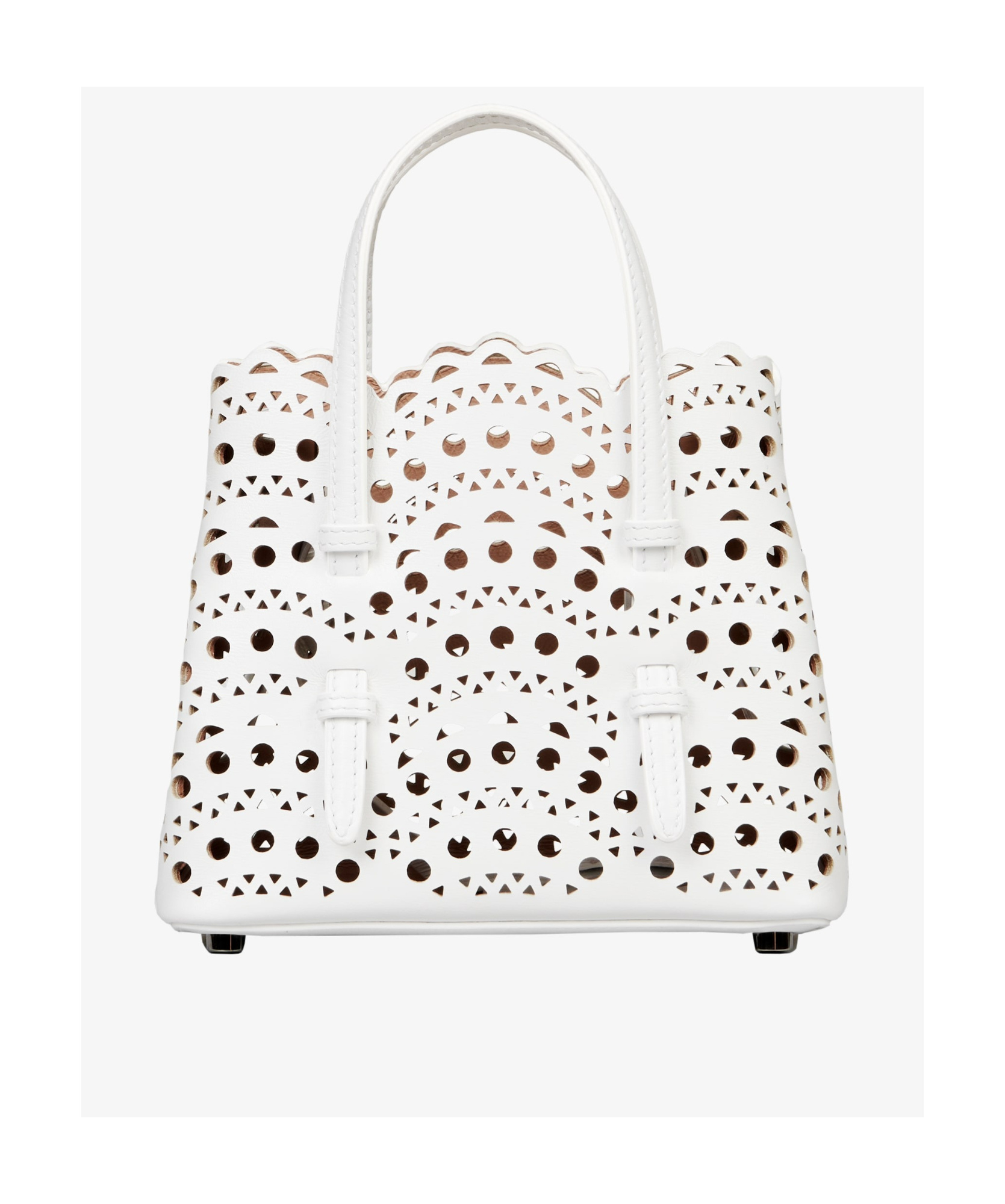 Alaïa Alaia Mina 20 Small Leather Handbag In White