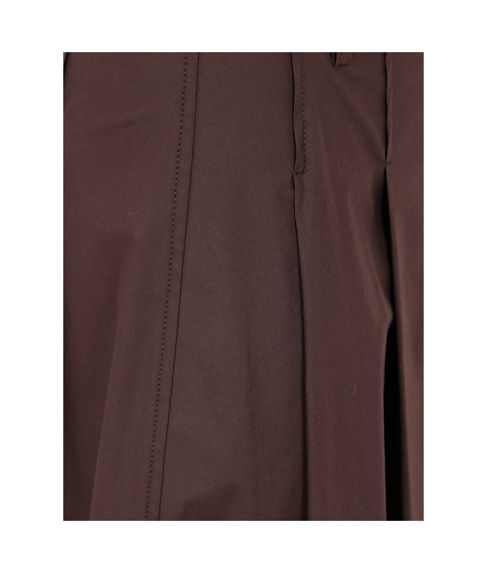 Seventy A-line Brown Poplin Stretch Maxi Skirt In Black