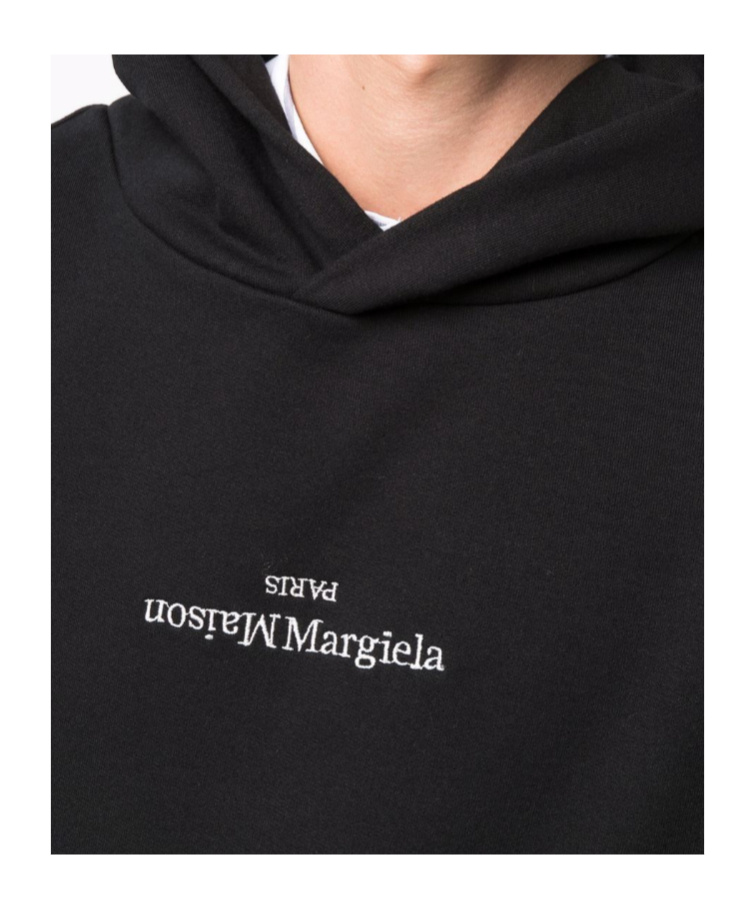 Maison Margiela Black Cotton Hoodie