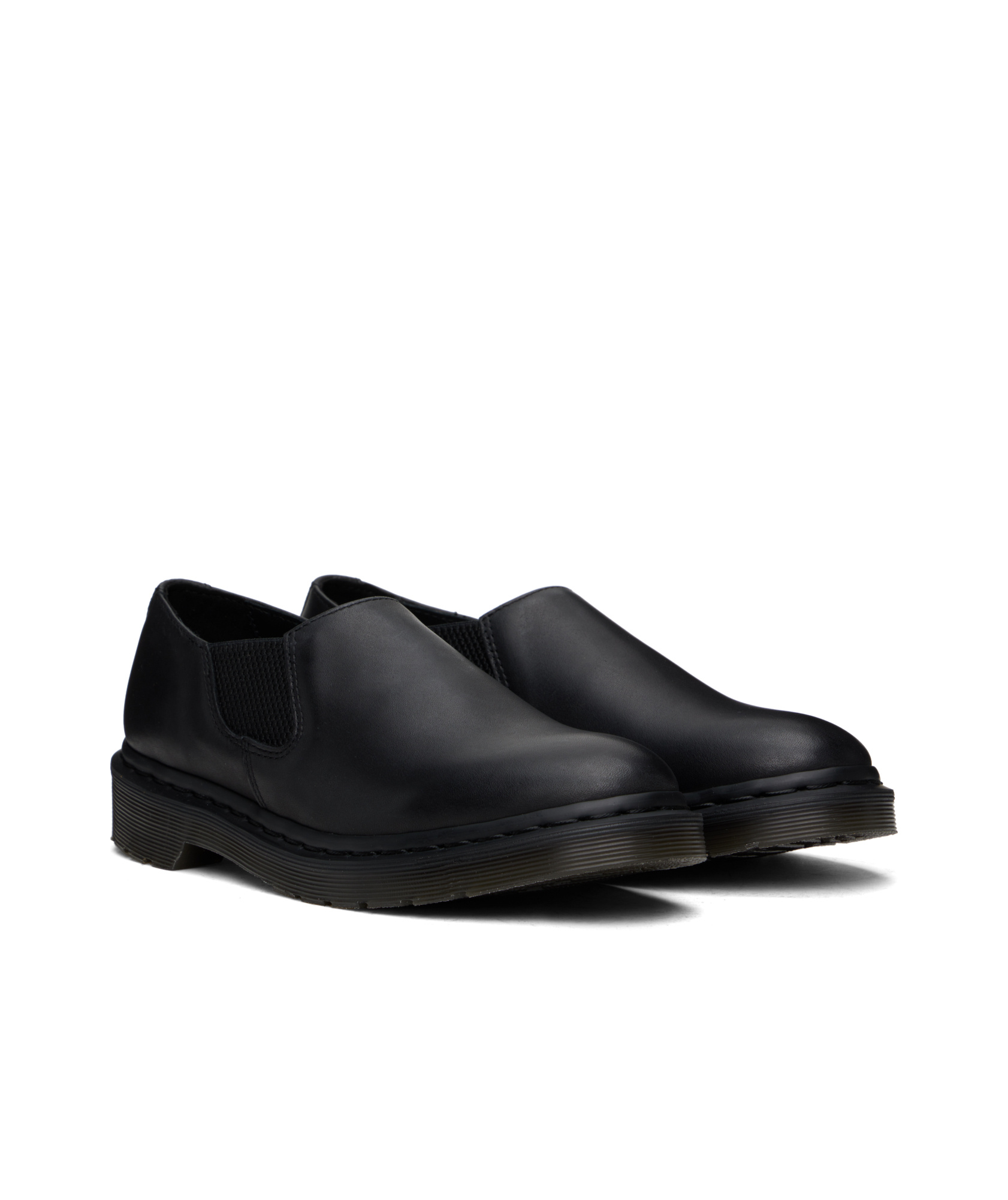 Dr. Martens' Round Toe Loafers In Black