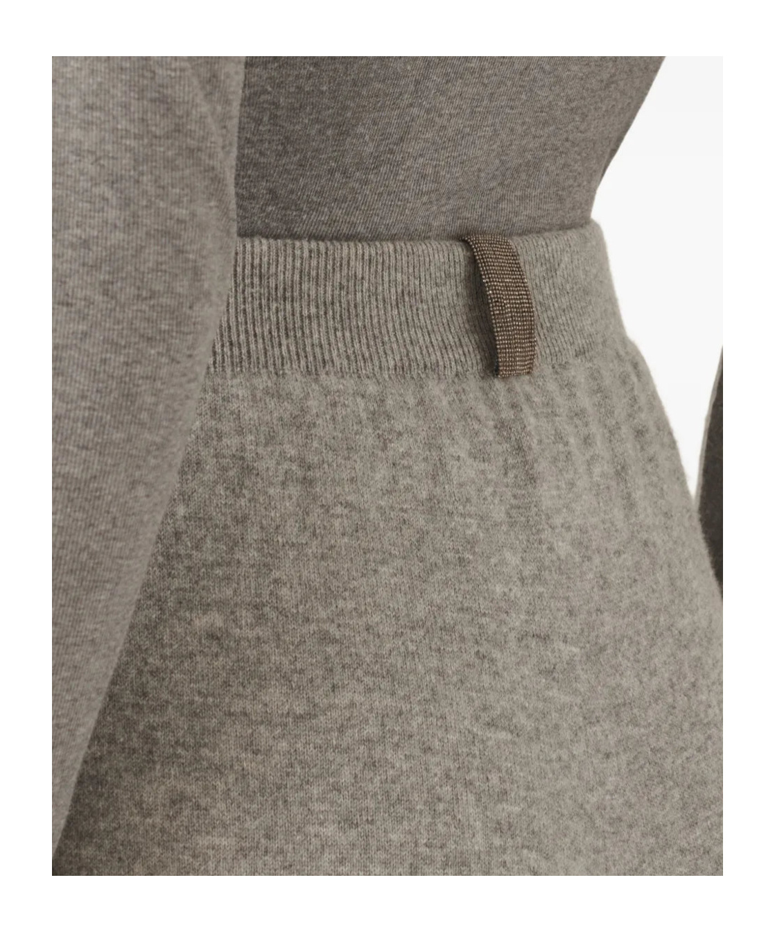 Fabiana Filippi Wide-leg Grey Pants With Relaxed Silhouette And Soft Texture In Gray