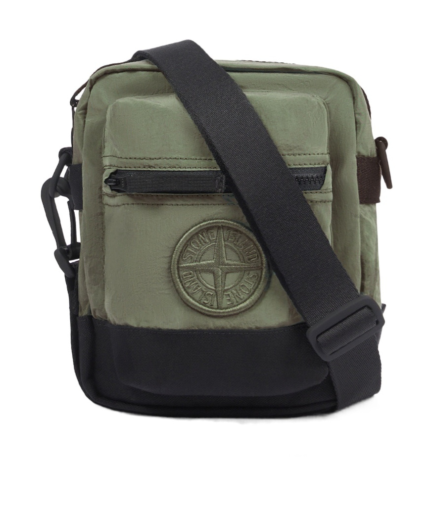 STONE ISLAND COMPASS-BADGE MESSENGER BAG