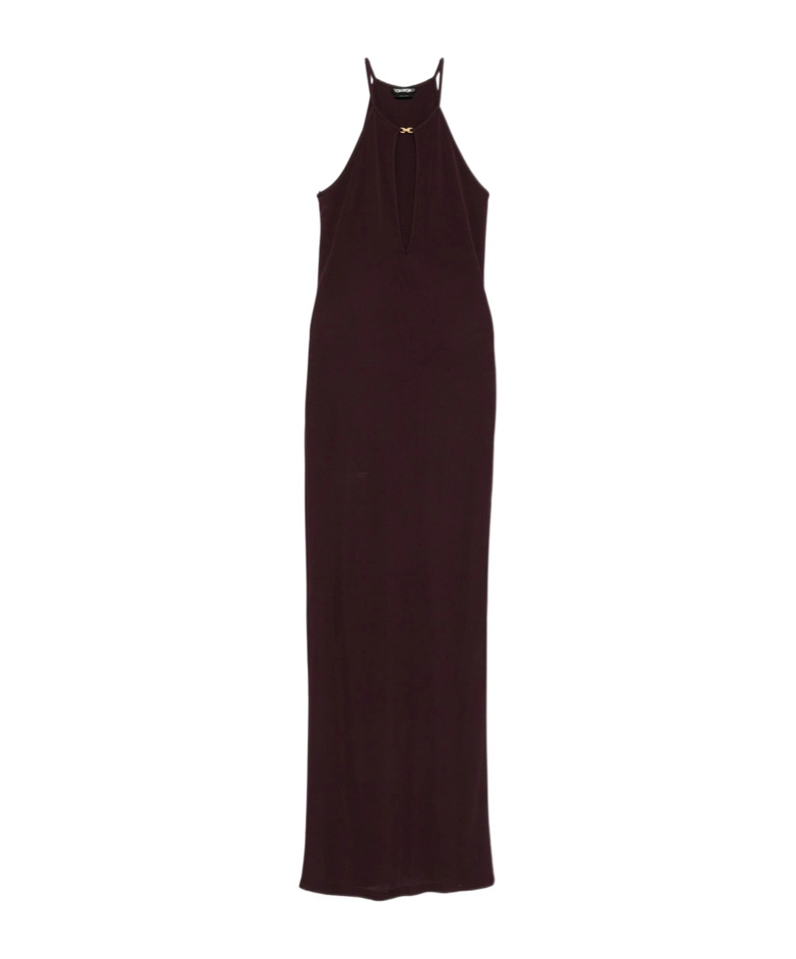 Tom Ford Halterneck Maxi Gown In Black