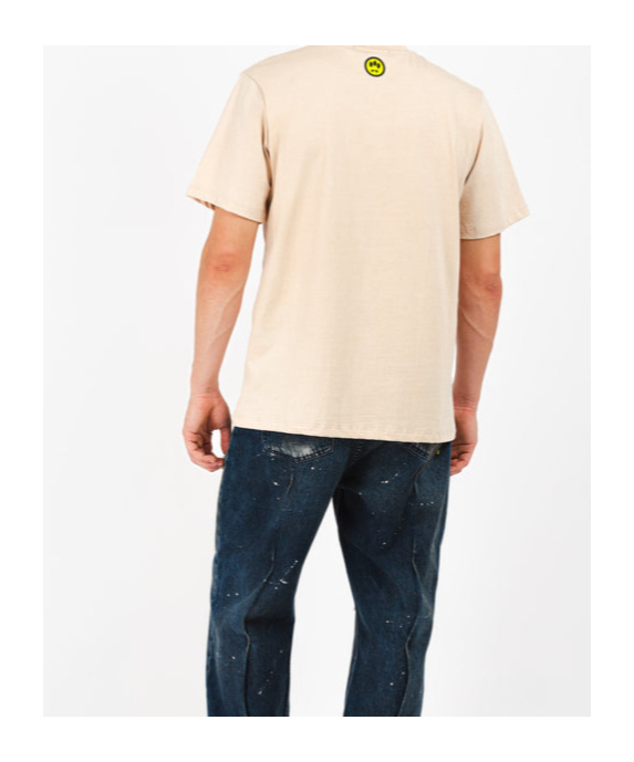 Barrow Unisex Crew Neck T-shirt With Back Smile In Nude