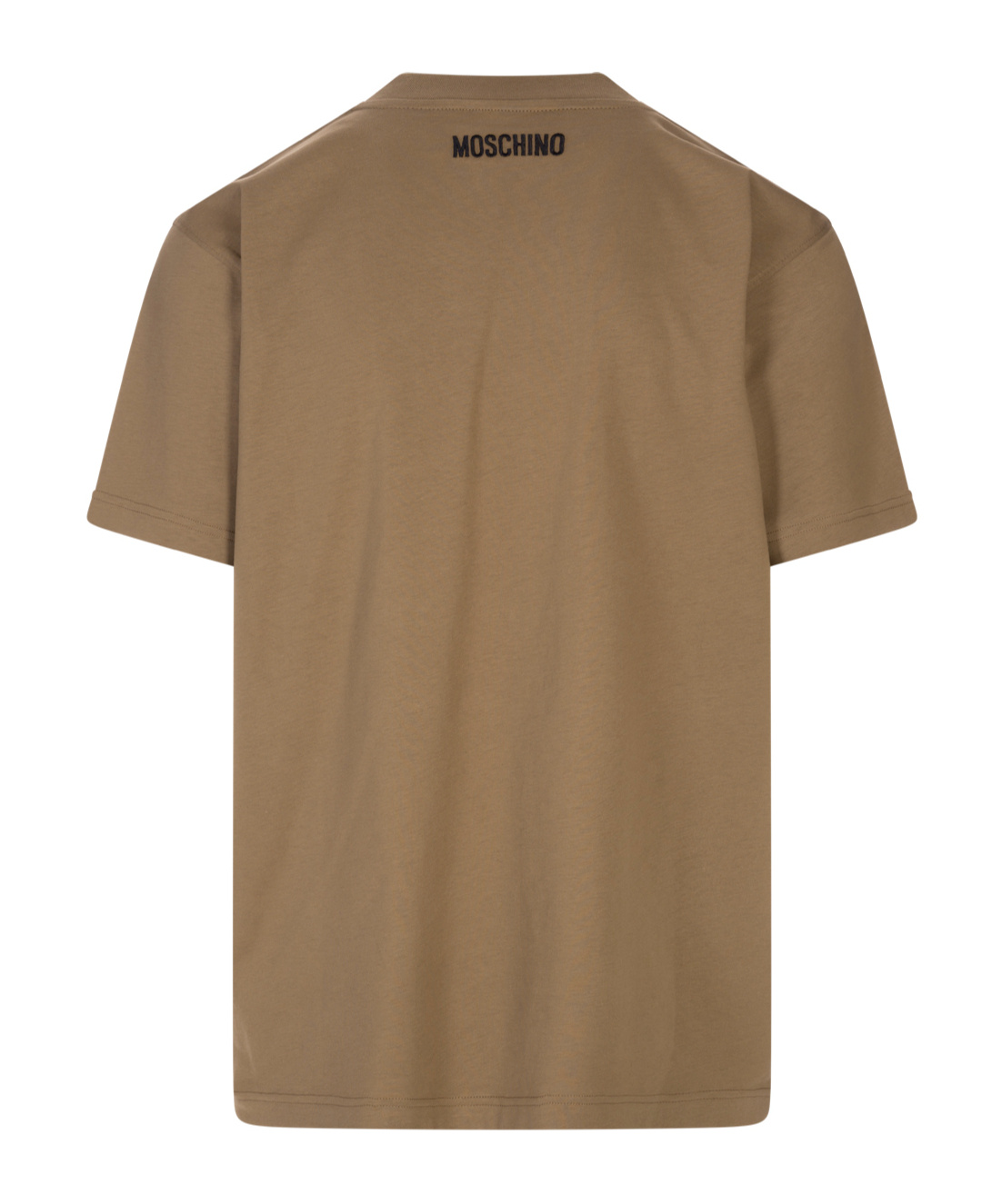 Moschino Embroidered Organic Cotton Jersey T-shirt In Neutral