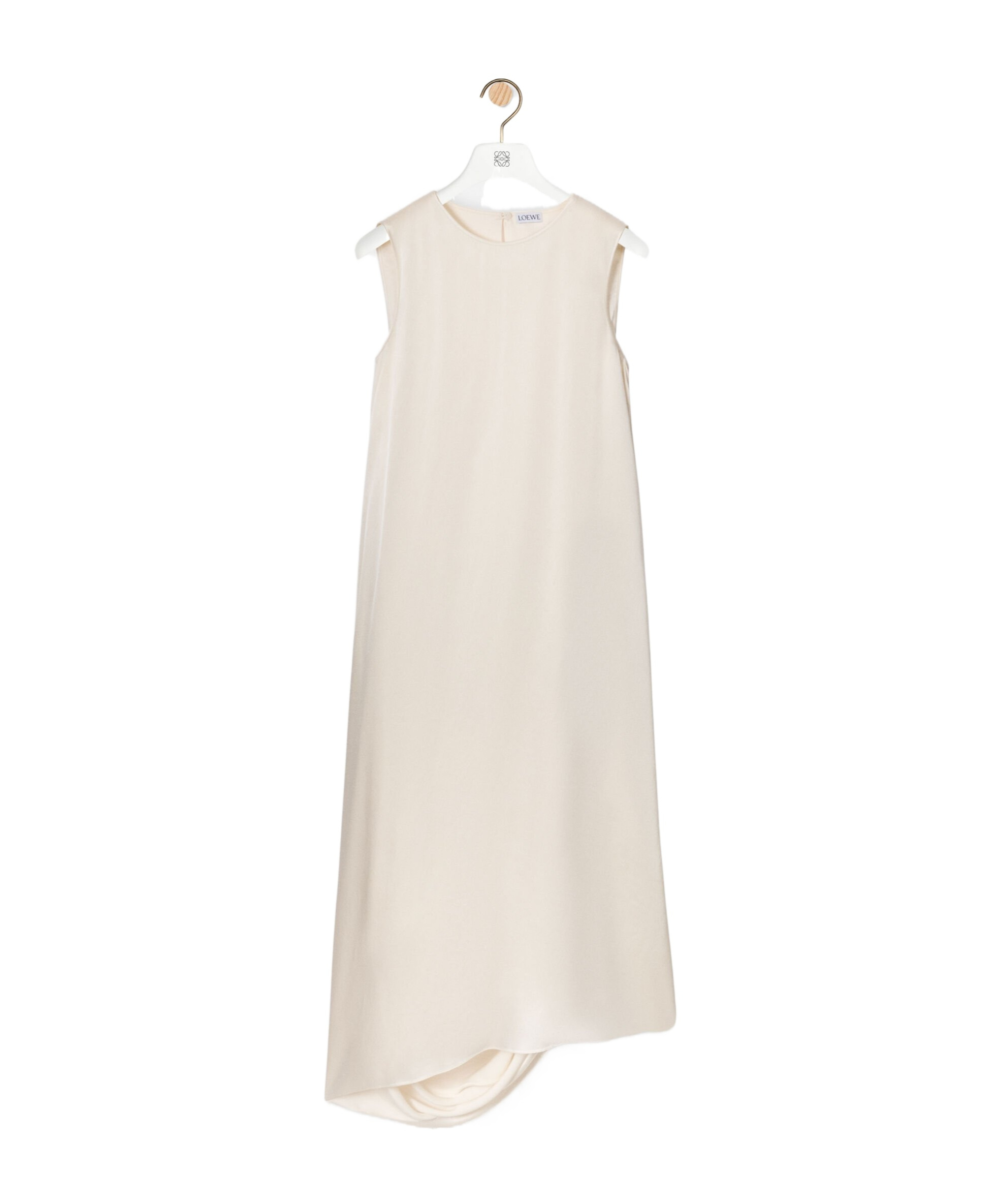 Loewe Draped Dress In Silk In White