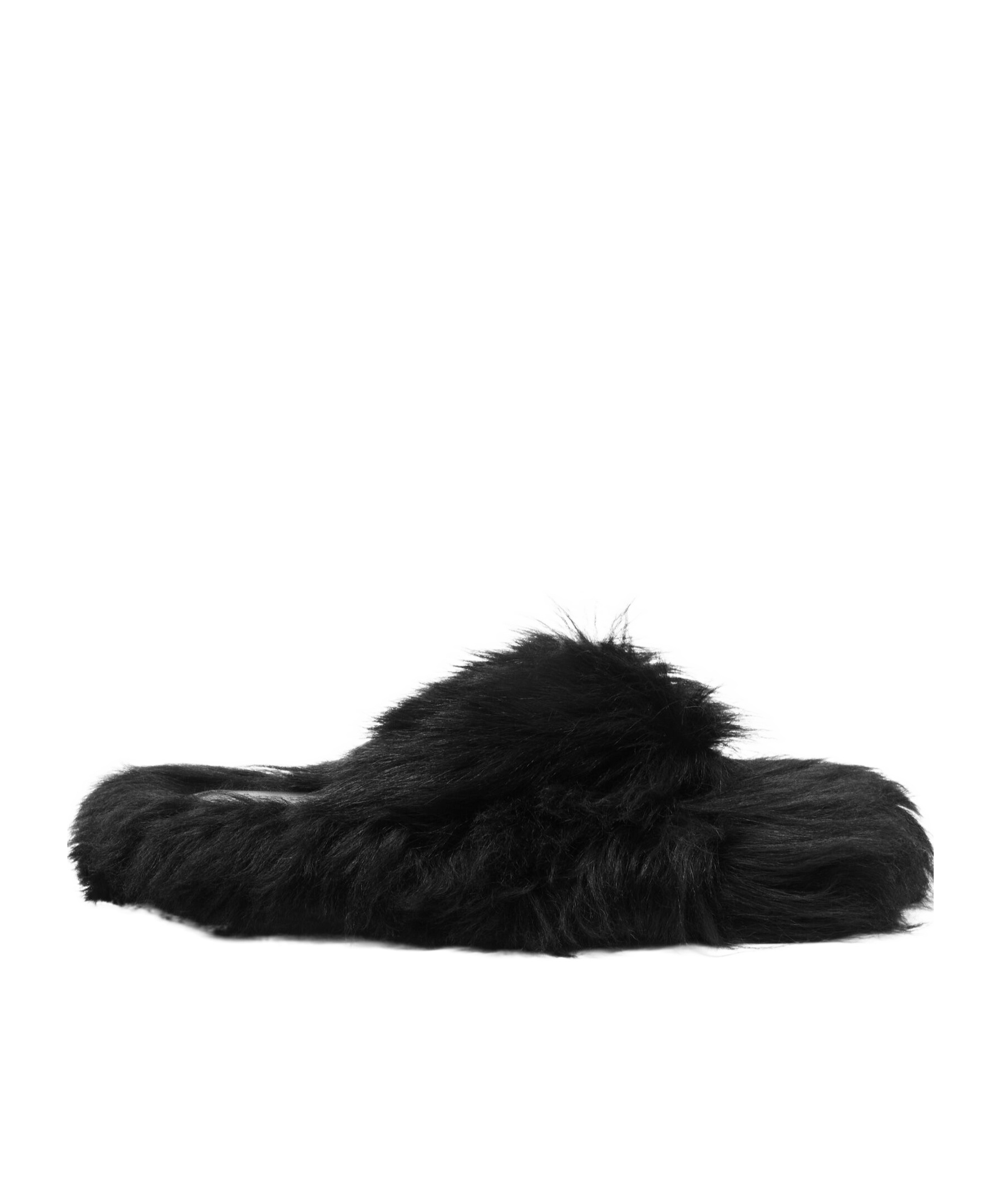 Acne Studios Shearling Sandals In Black