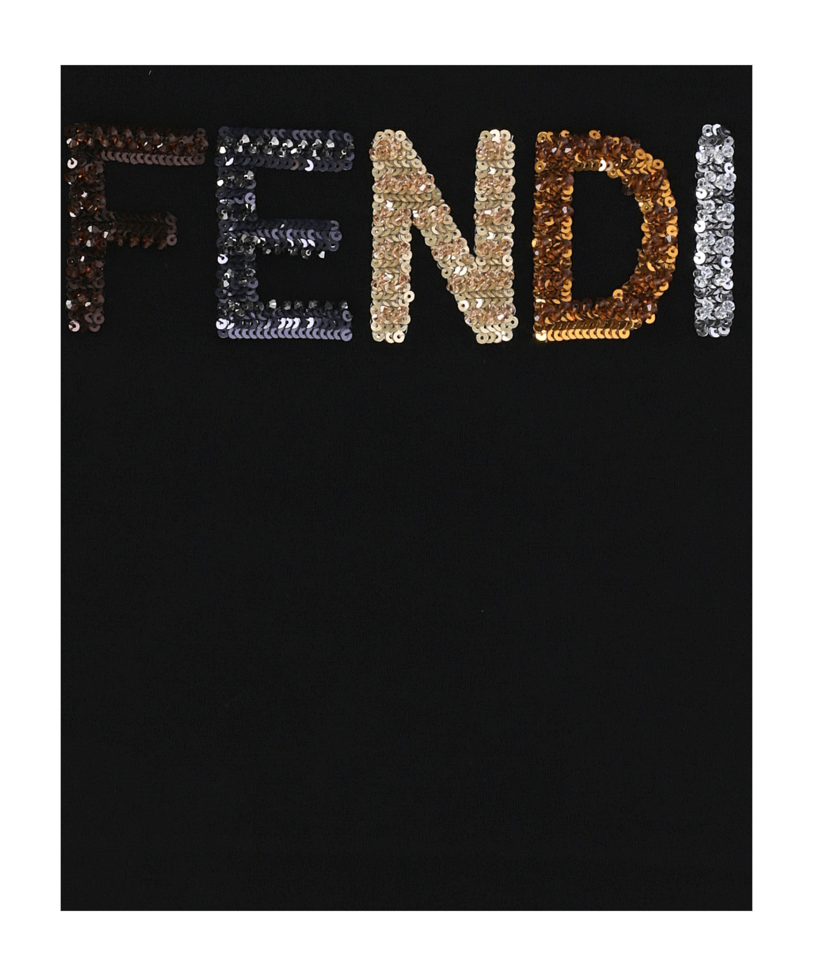 Fendi Logoed Top In Black